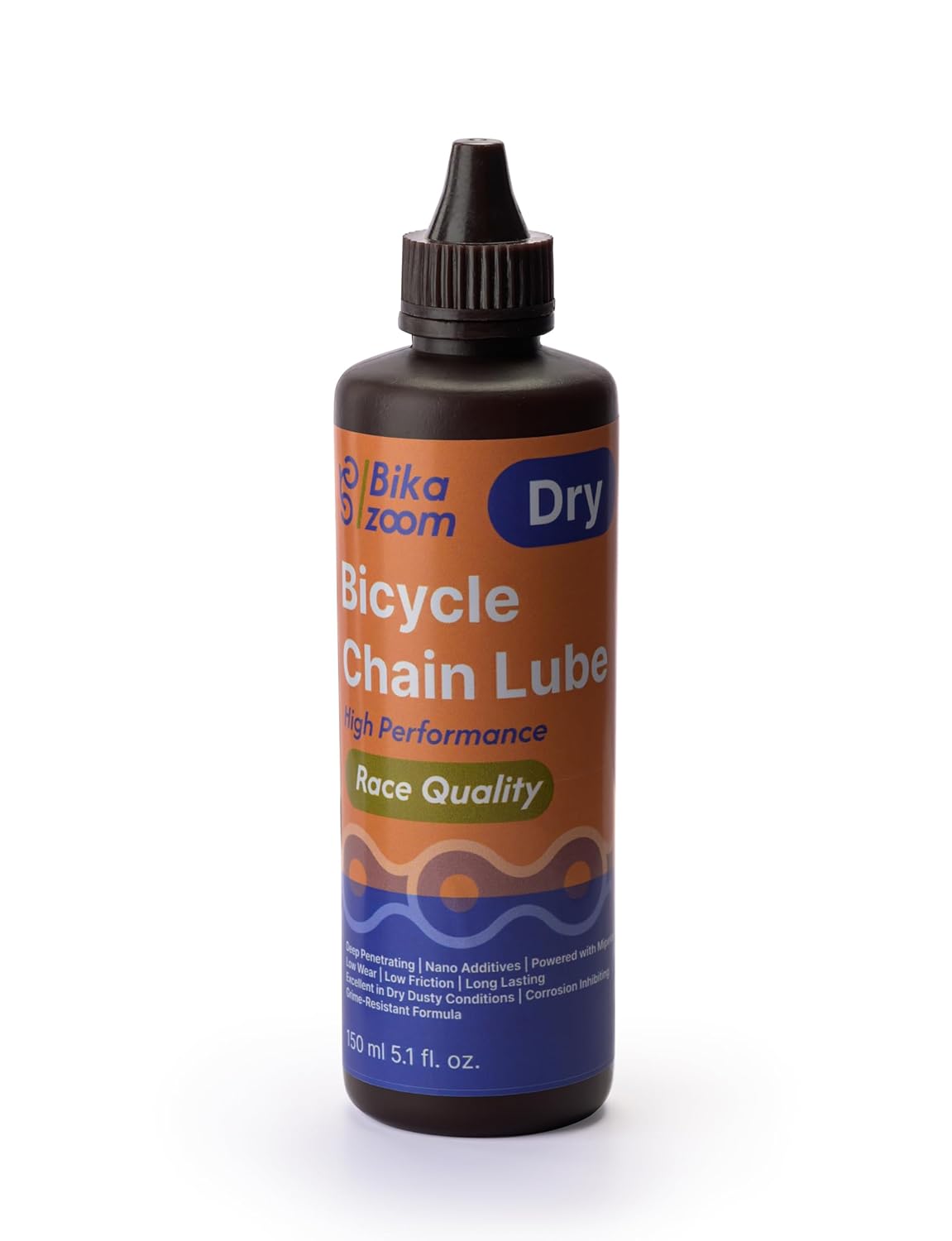 Bikazoom - Bicycle Chain Lube | Dry Weather| Superior Lubrication In Dry Dusty Conditions | 150 ml