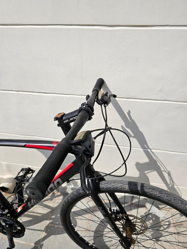 Hiland Road Hybrid Bike Urban City Commuter Bicycle with Disc Brake for Men Comfortable Bicycle 700C Wheels 24 speeds Bikes