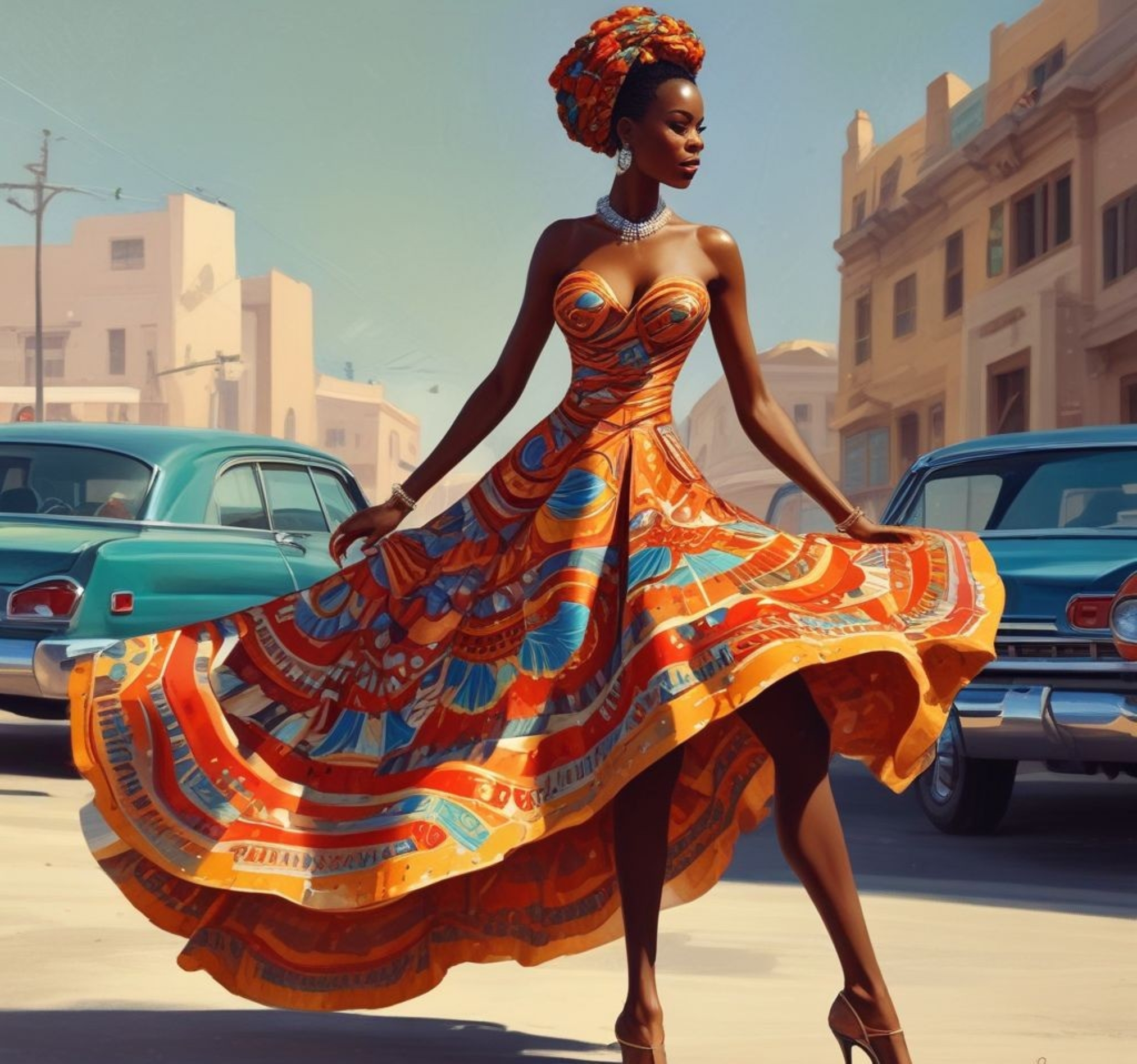 Elegant African Dinner/Evening Dress Design