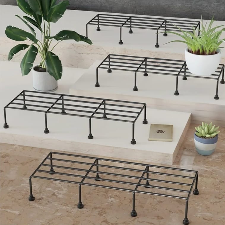 Multi-Tier Black Metal Plant Stands