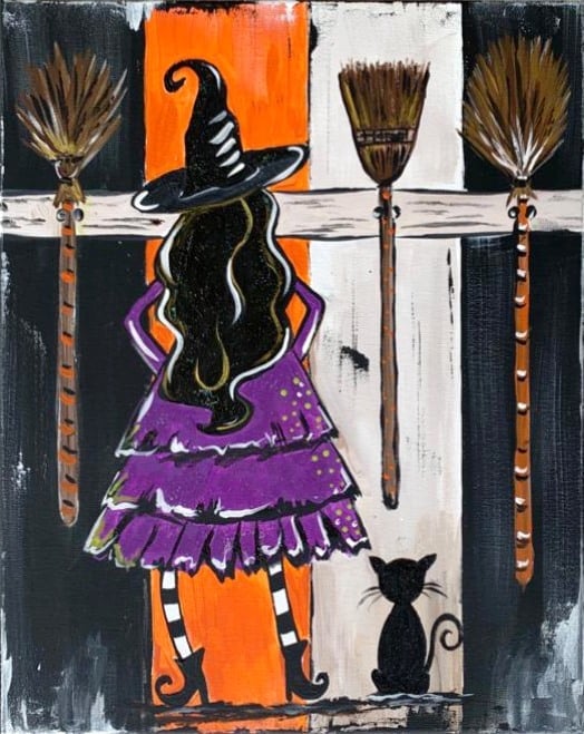 Witches Be Crazy Canvas Painting Kit