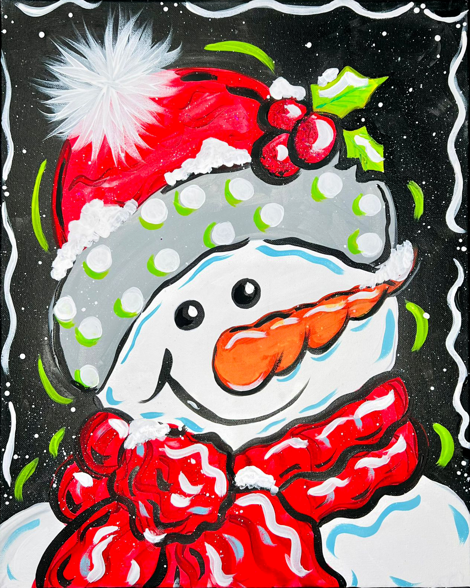 Joyful Snowman Canvas Painting Kit