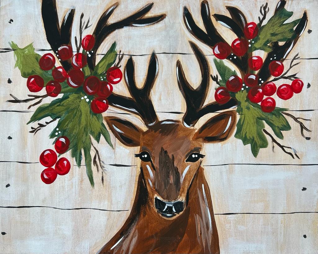 Christmas Reindeer Canvas Painting Kit