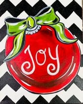 Chevron Christmas Ornament Canvas Painting Kit
