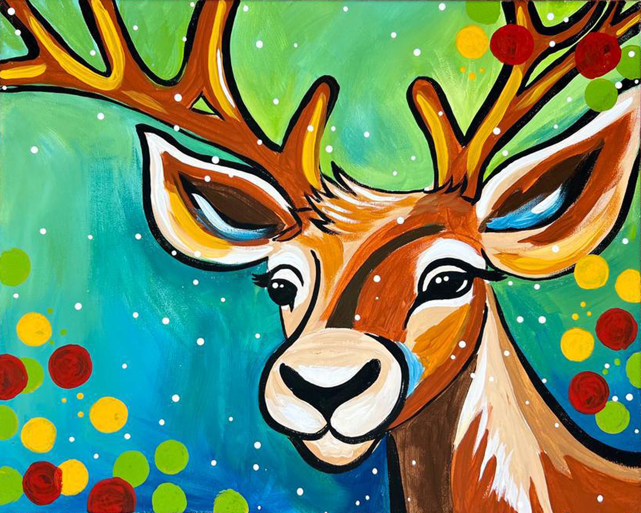 Reindeer Canvas Painting Kit