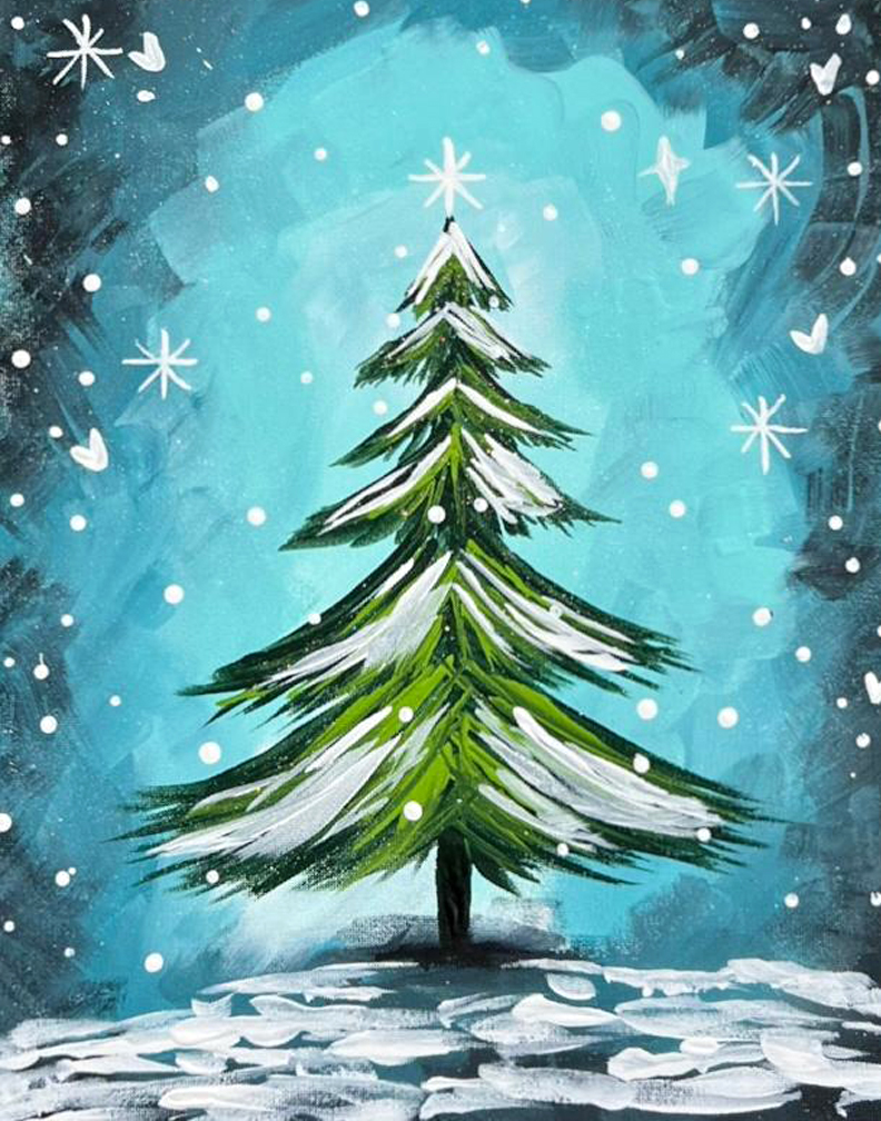 Magical Christmas Tree Canvas Painting Kit