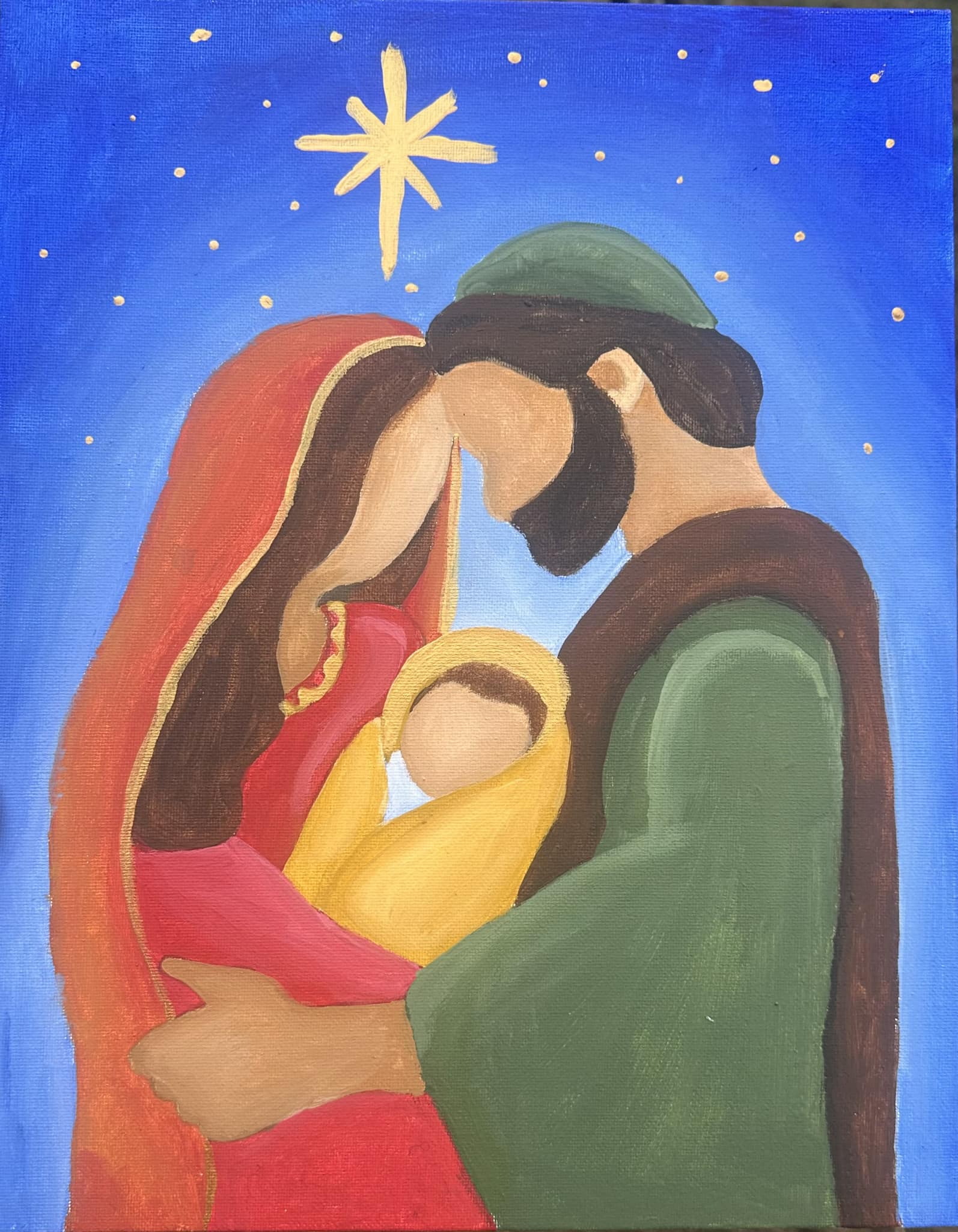 Tender Nativity Canvas Painting Kit
