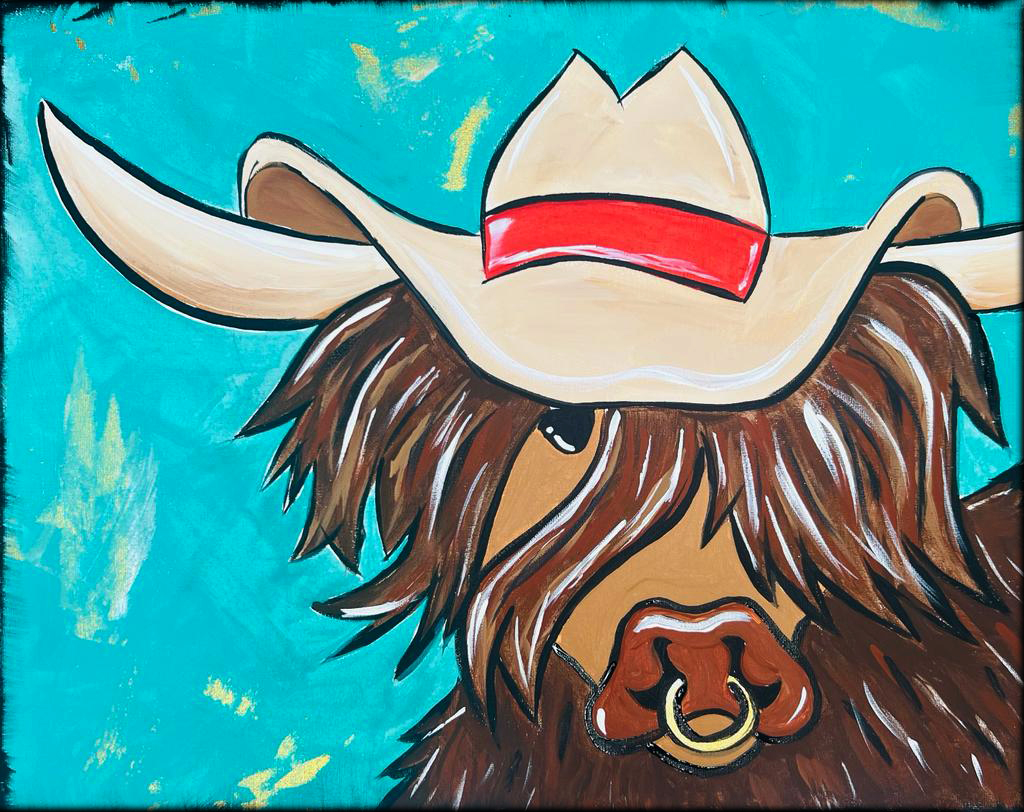 Cowboy Highlander Canvas Painting Kit