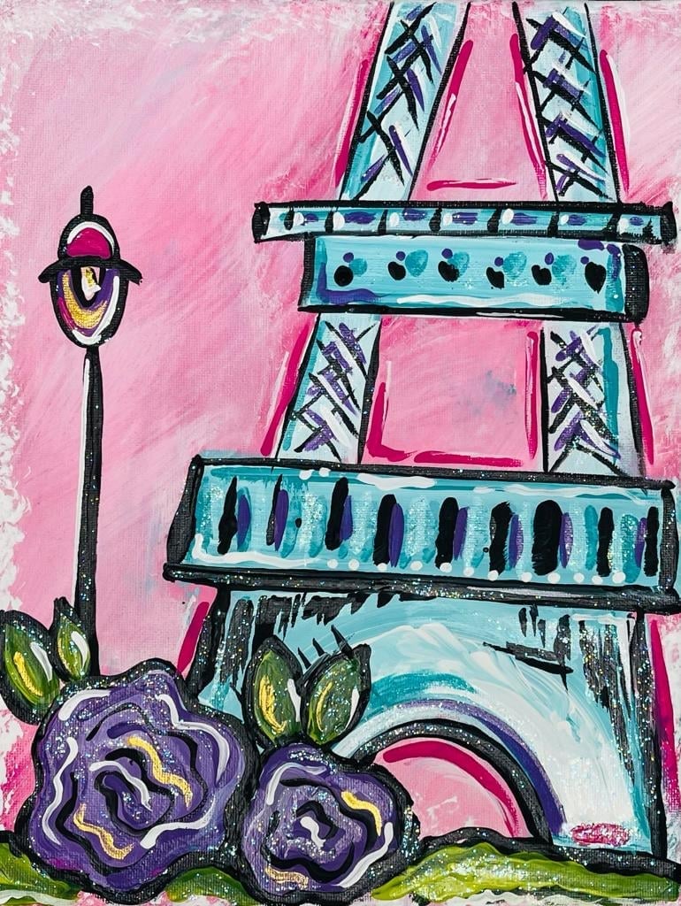 Bonjour Paris Canvas Painting Kit