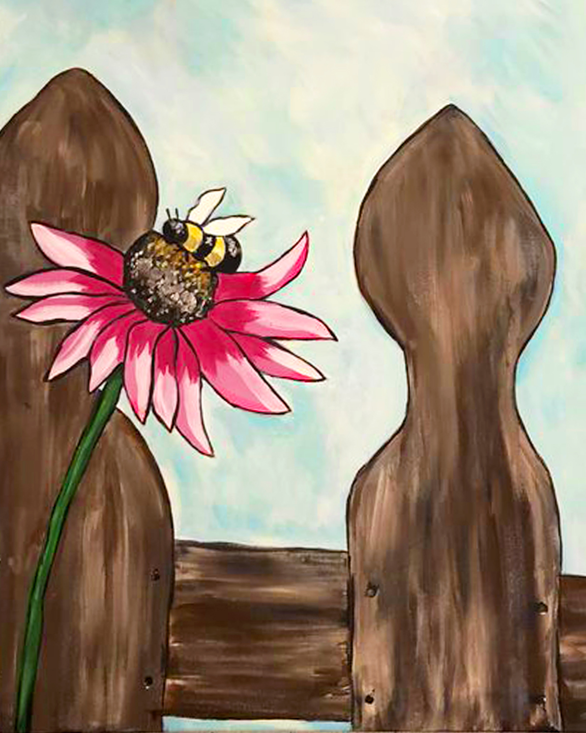 Bee-autiful Flower Canvas Painting Kit