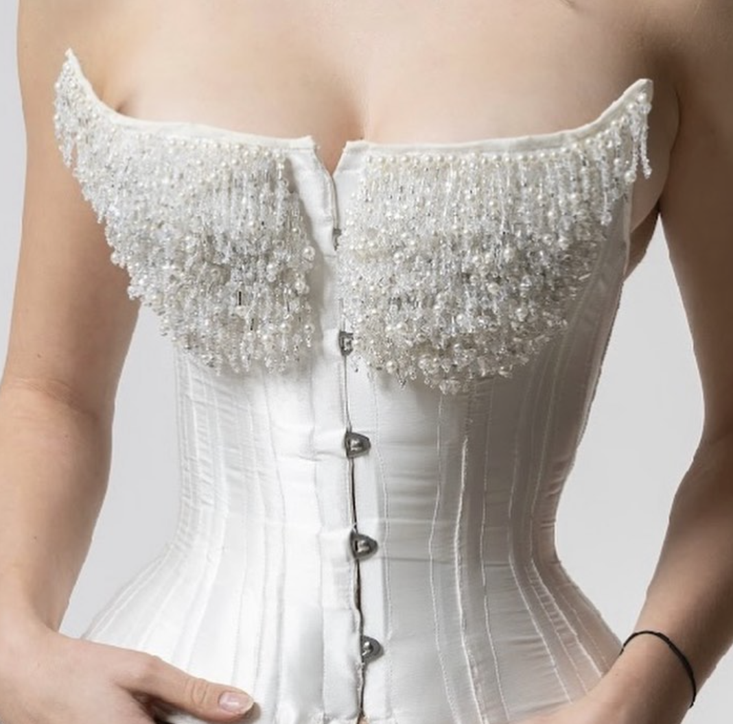 Hand Beaded Wedding Corset