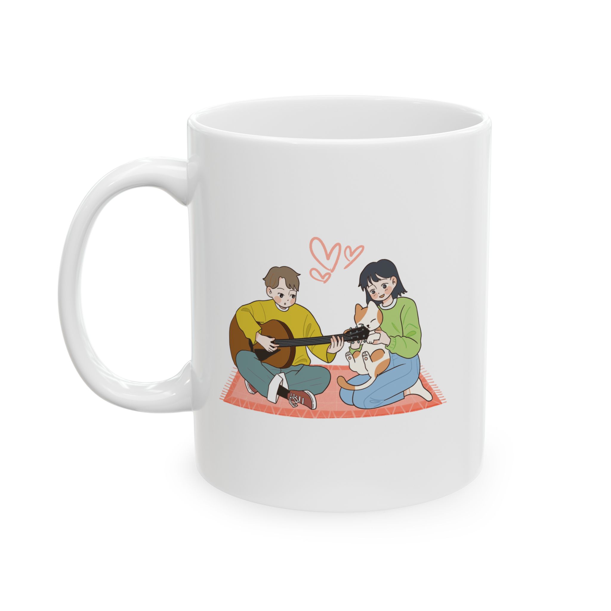 Ceramic Mug with Cute Couple Design