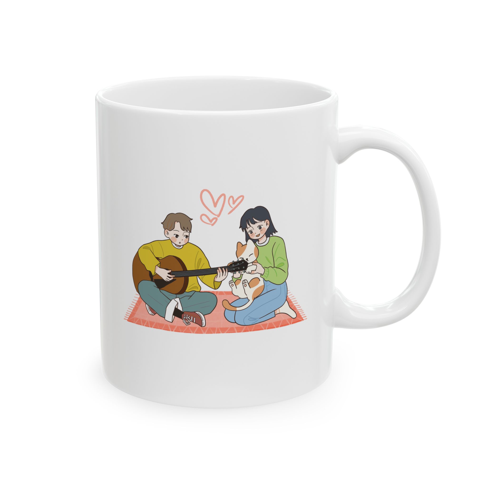 Ceramic Mug with Cute Couple Design