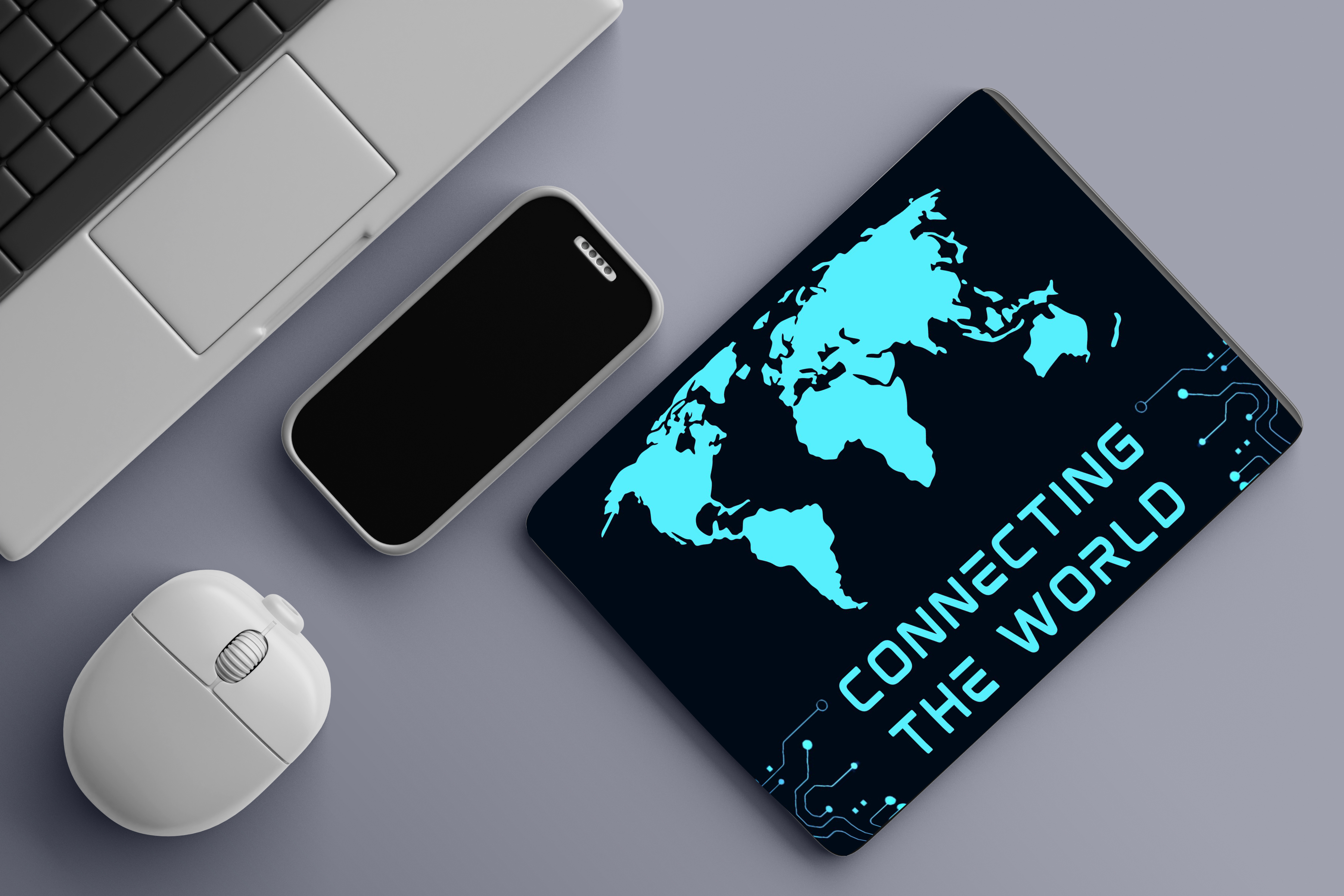 World Map Mouse Pad