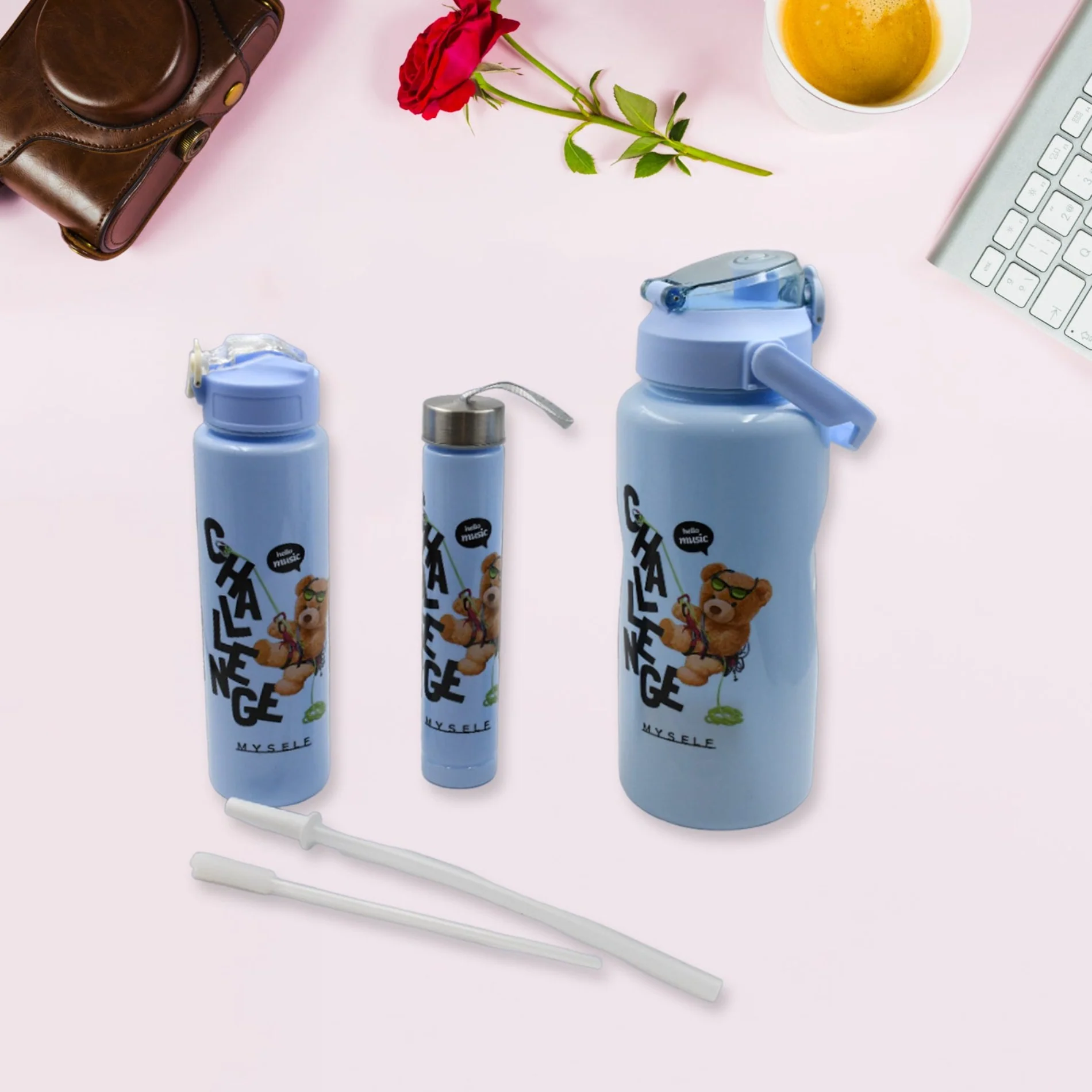 Plastic Water Bottle (3 Pc Set)