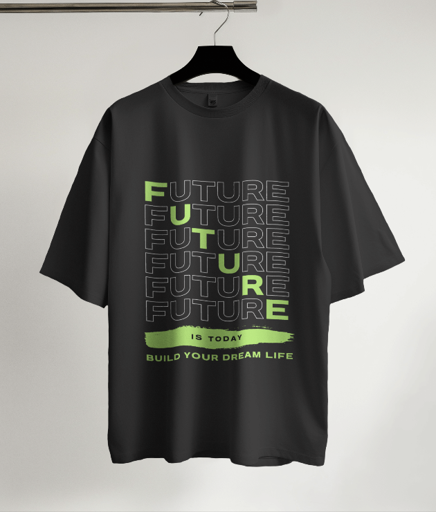 Build Your Dream Life Graphic Oversized T-Shirt