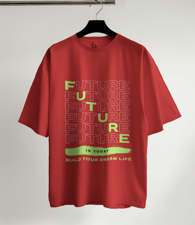 Build Your Dream Life Graphic Oversized T-Shirt