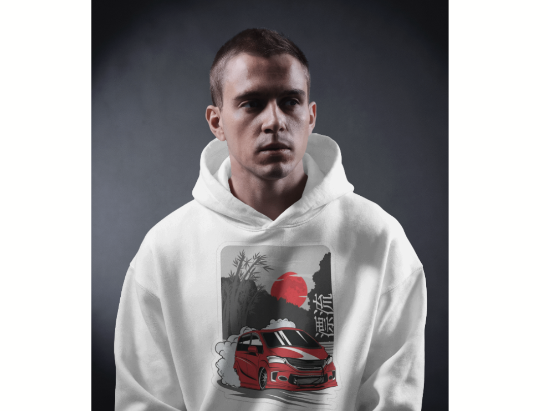 Graphic Hoodie with Car Design