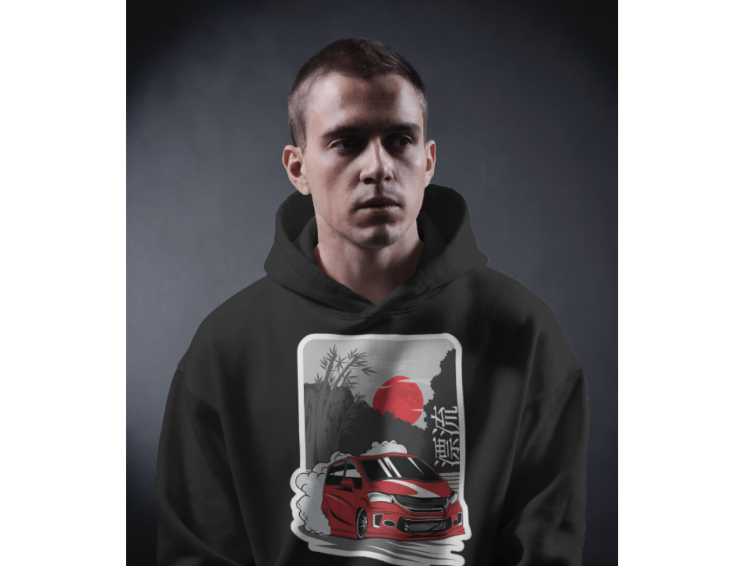 Graphic Hoodie with Car Design