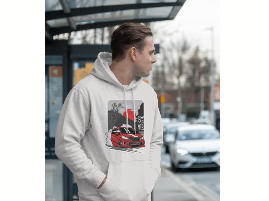 Graphic Hoodie with Car Design