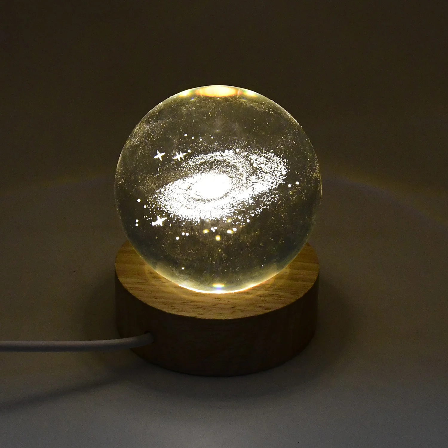 Galaxy Crystal Ball Lamp 3D Crystal Ball lamps With Base