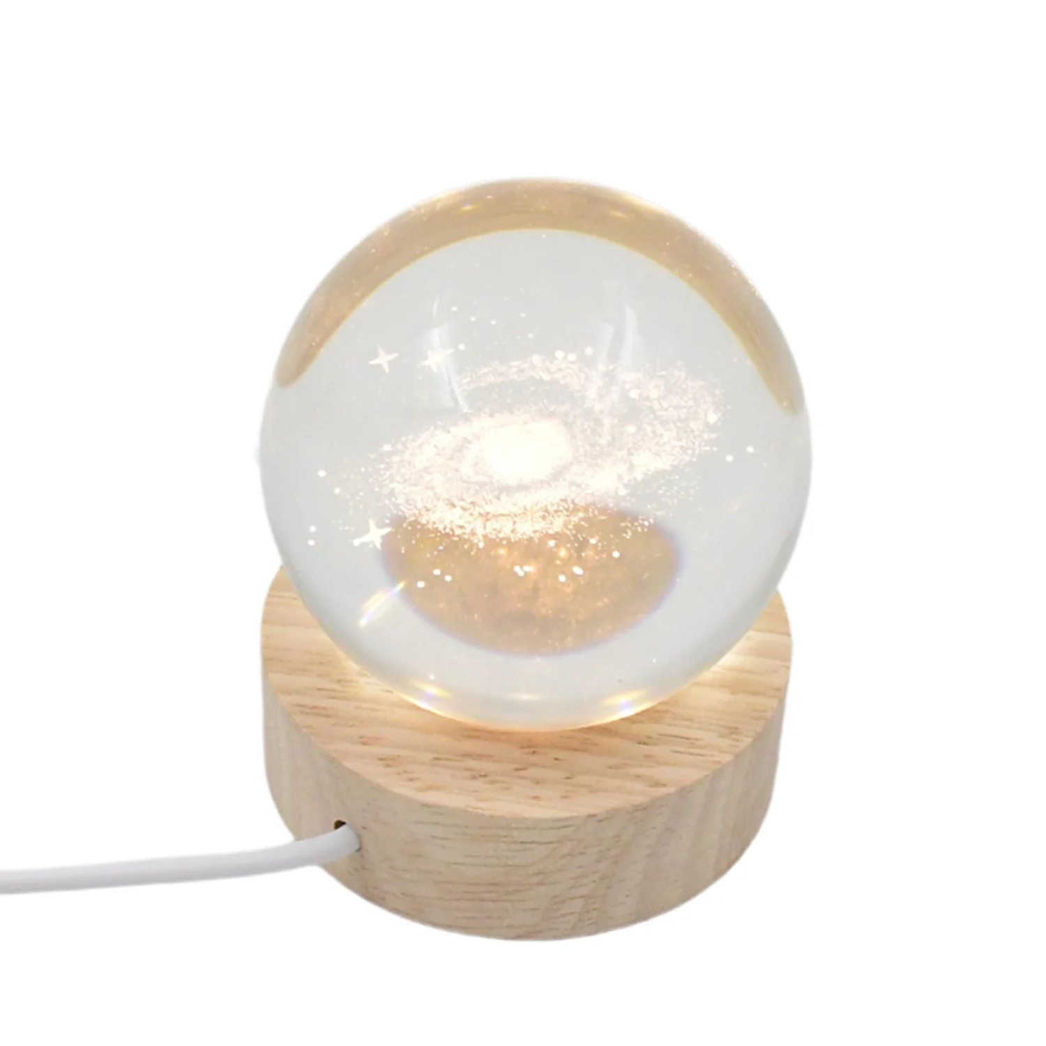Galaxy Crystal Ball Lamp 3D Crystal Ball lamps With Base