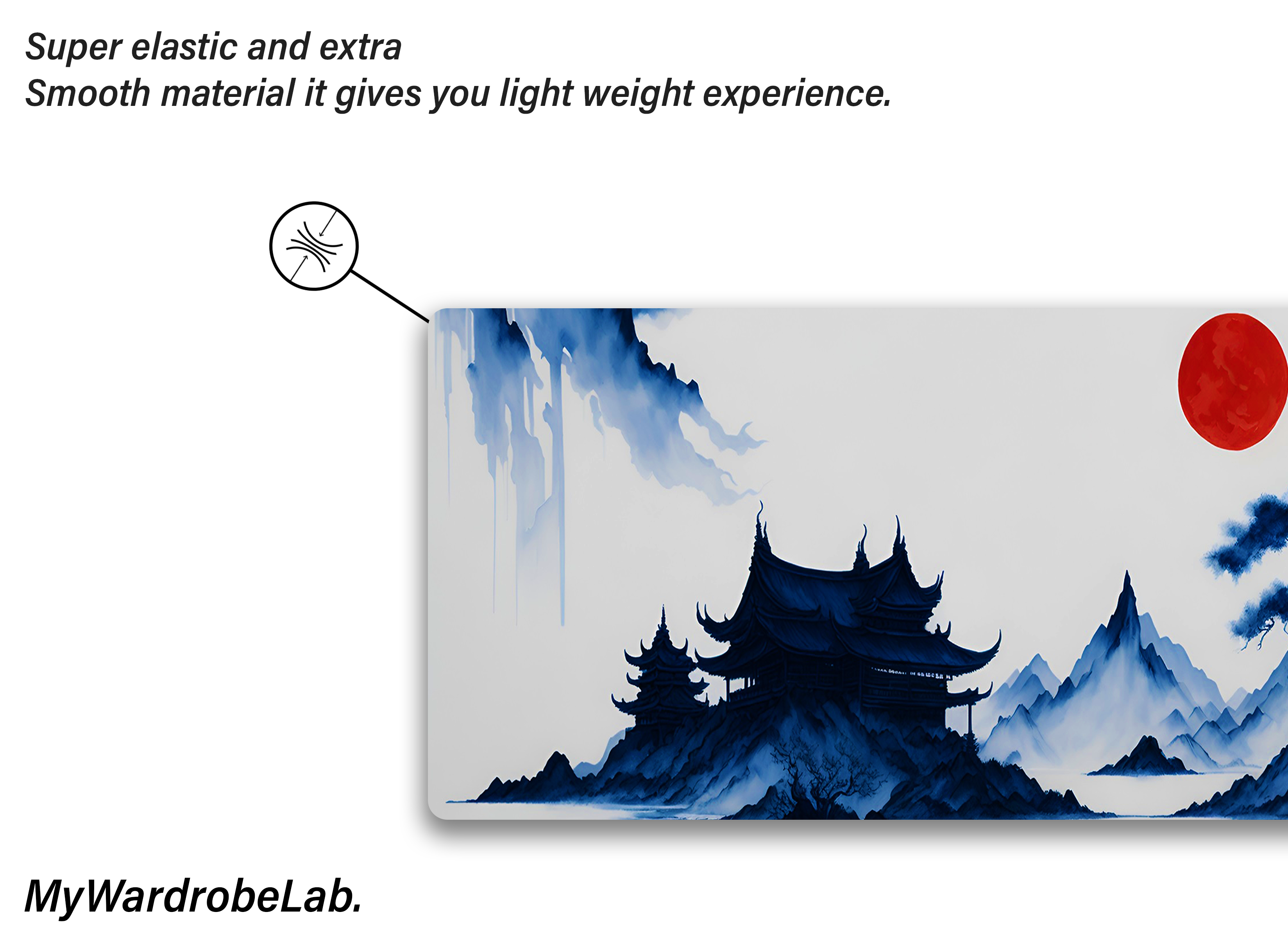 "Crimson Moon: Japanese Pagoda XXL Gaming Mouse Pad"