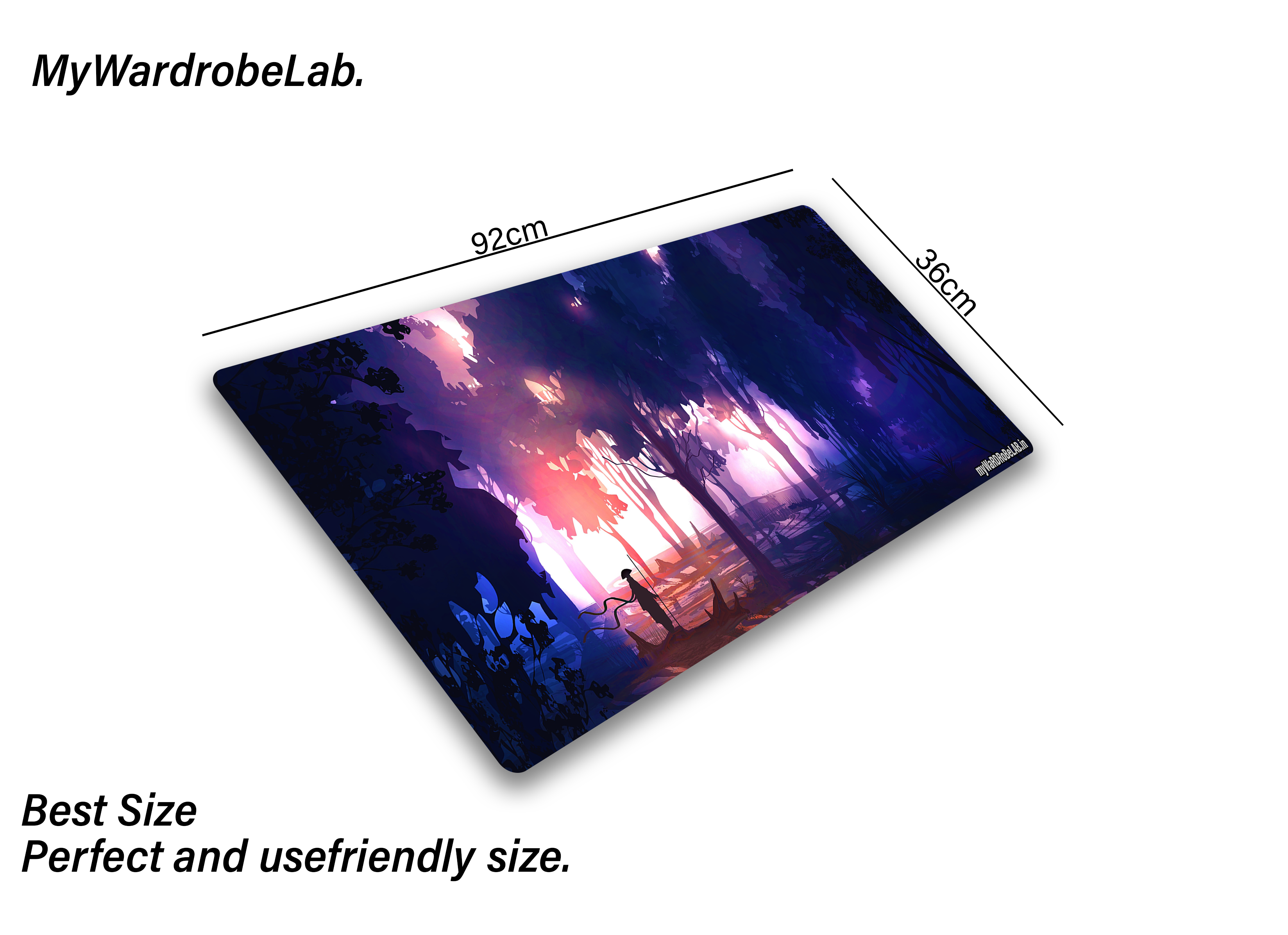 "Vivid Forest Glow Gaming Mouse Pad – Extended XXL Desk Mat for Ultimate Setup Aesthetics"