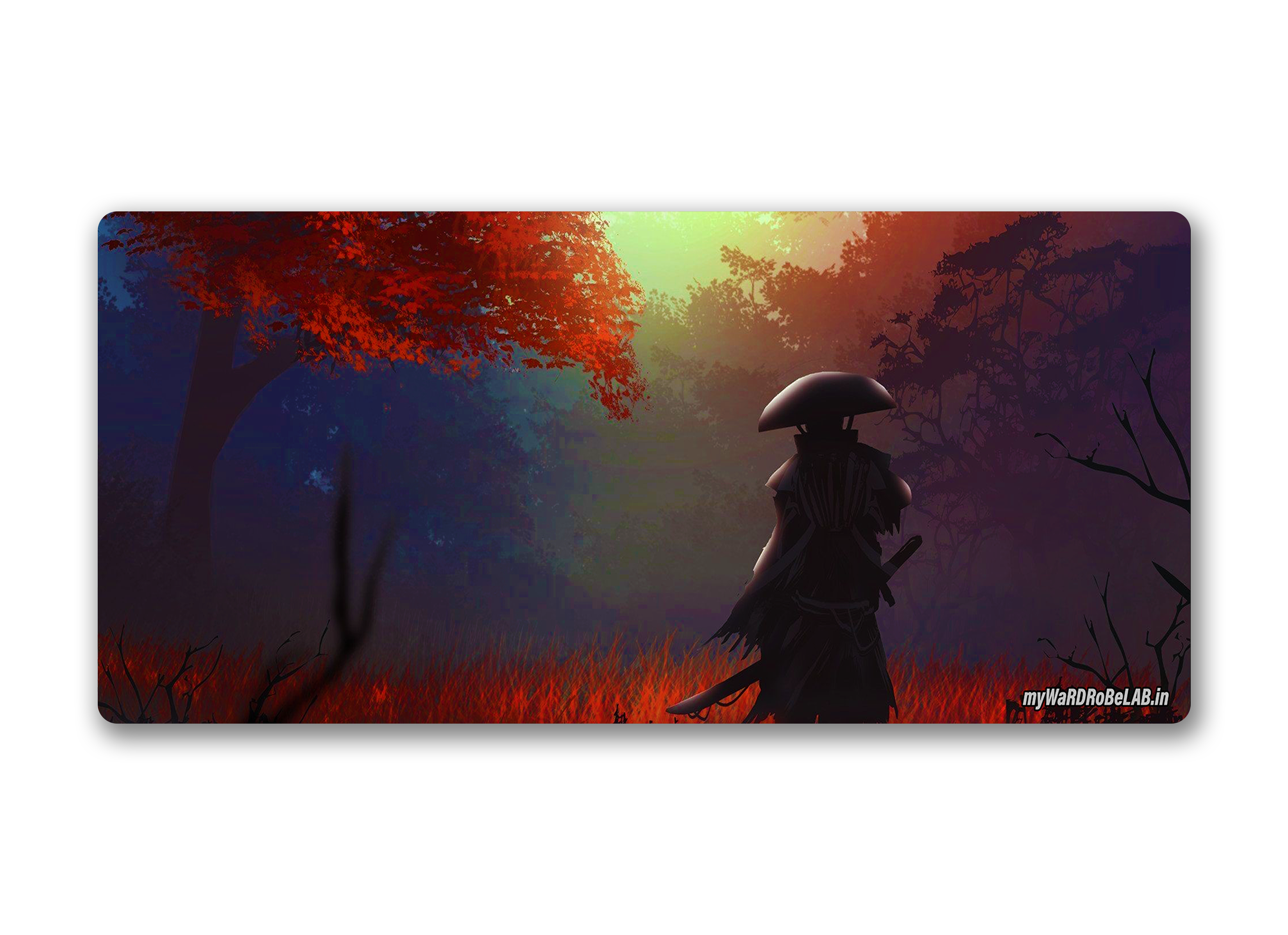 "Gaming Mouse Pad with Stunning Autumn Forest Design – Extra Large for Ultimate Desk Setup"