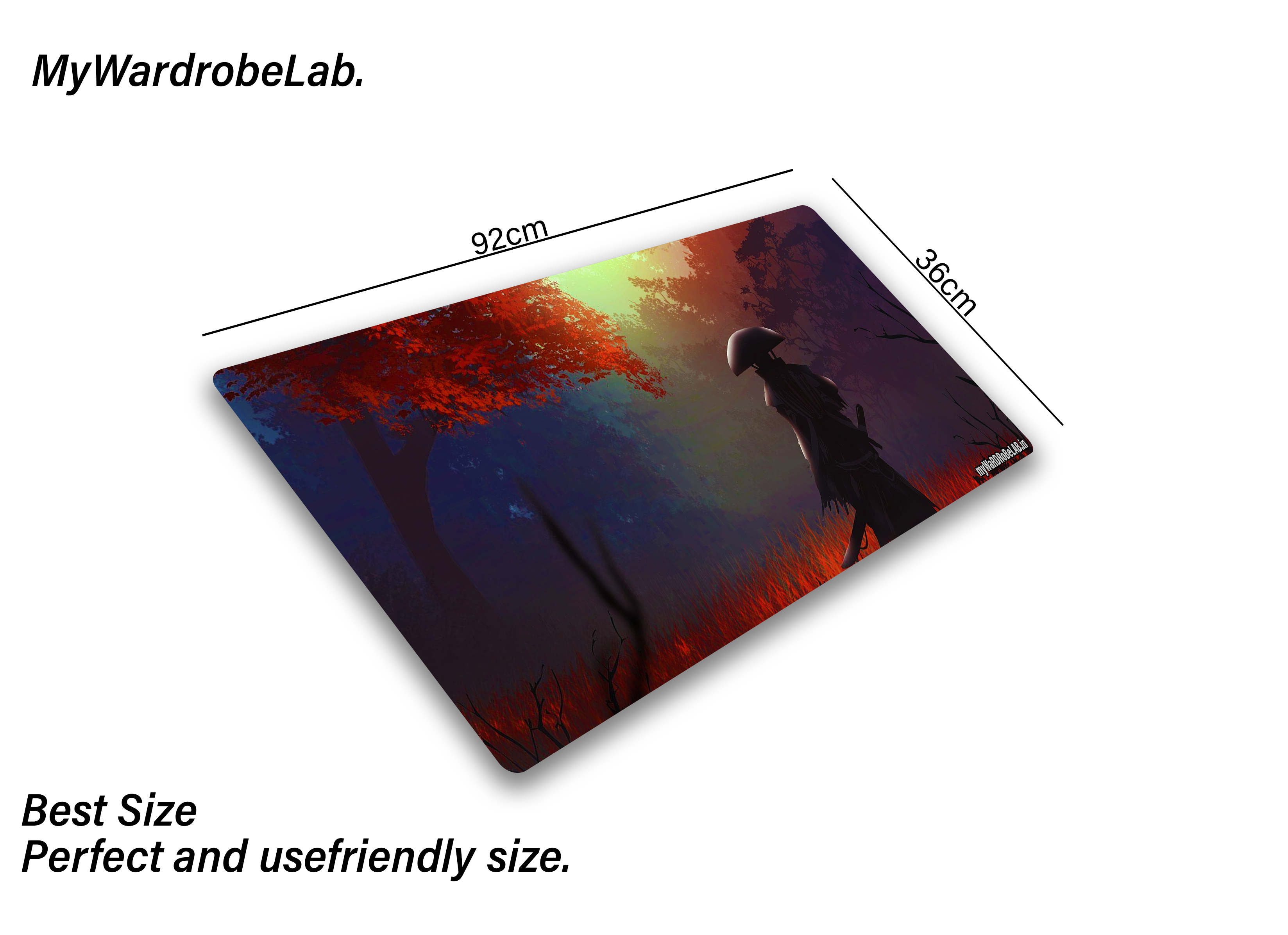 "Gaming Mouse Pad with Stunning Autumn Forest Design – Extra Large for Ultimate Desk Setup"