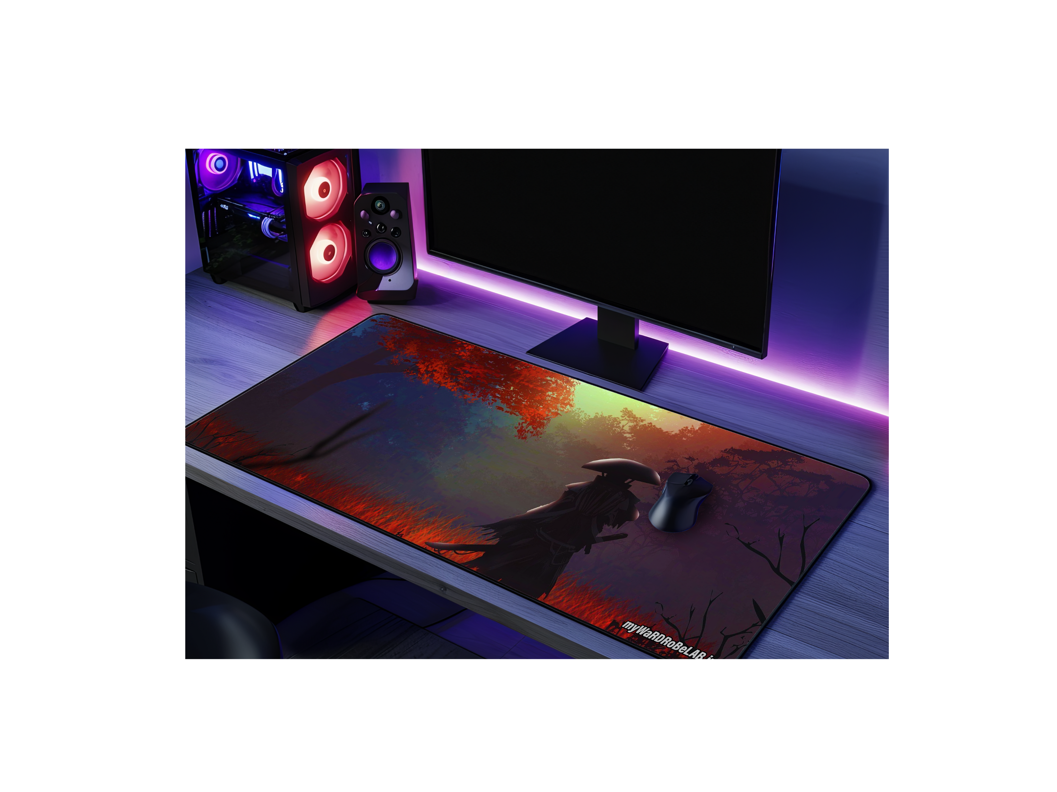 "Gaming Mouse Pad with Stunning Autumn Forest Design – Extra Large for Ultimate Desk Setup"