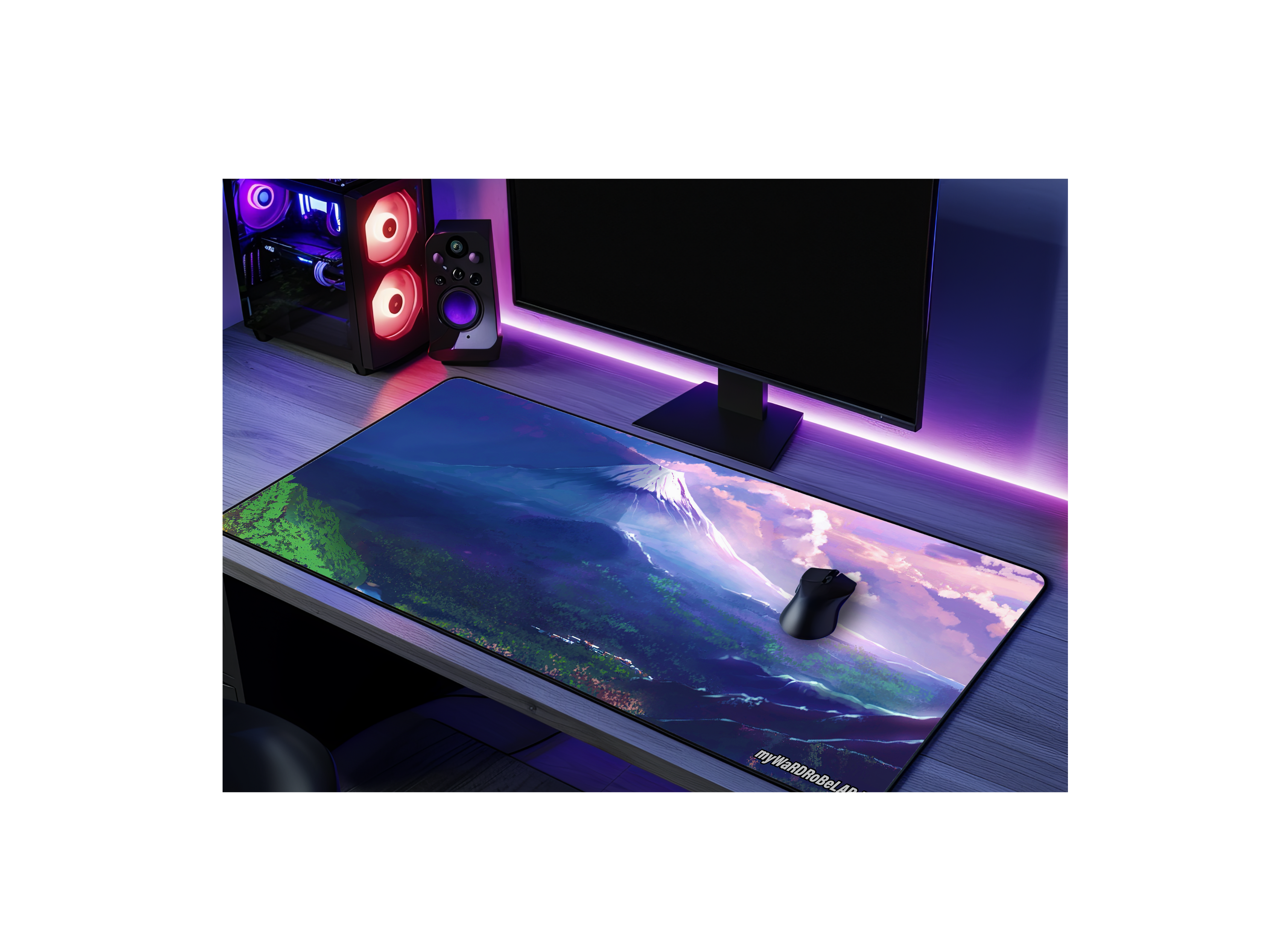 "Scenic Mountain View Gaming Mouse Pad – XXL Desk Mat for Enhanced PC Setup"
