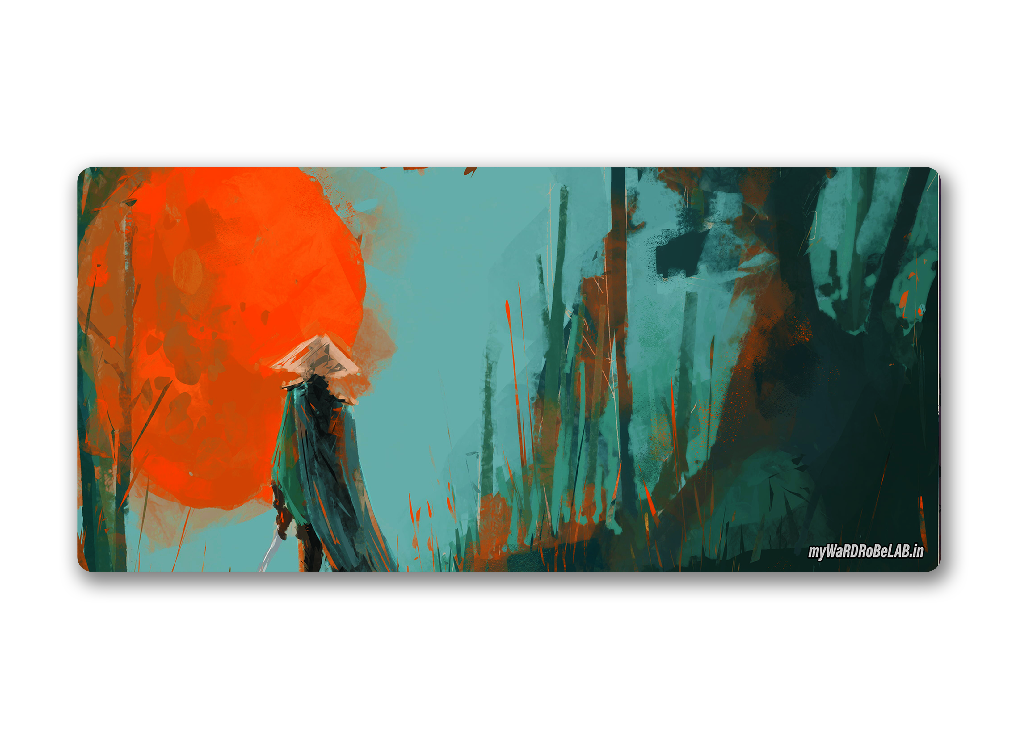 "Abstract Art Gaming Mouse Pad – Oversized Desk Mat with Vibrant Colors"