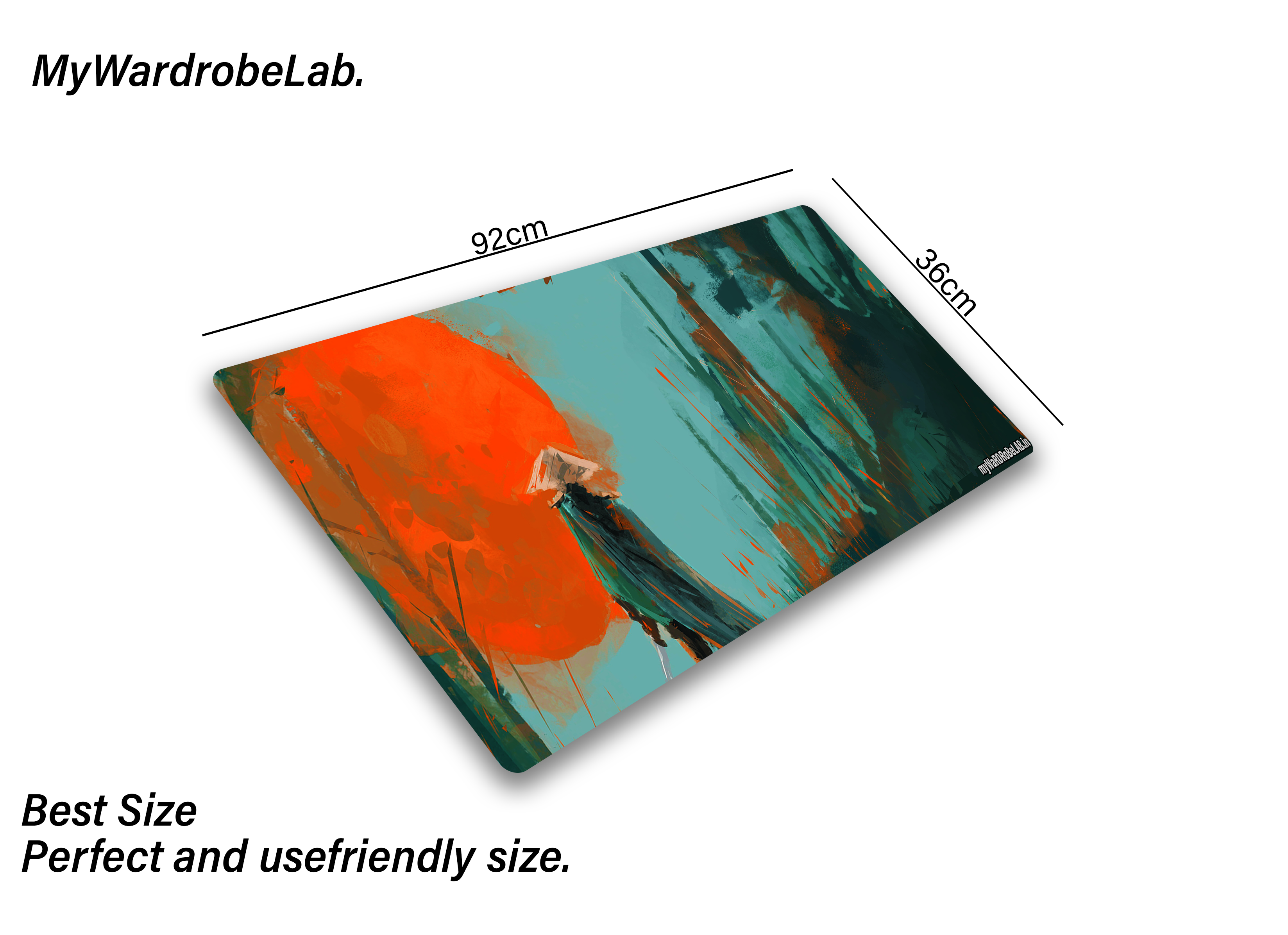 "Abstract Art Gaming Mouse Pad – Oversized Desk Mat with Vibrant Colors"