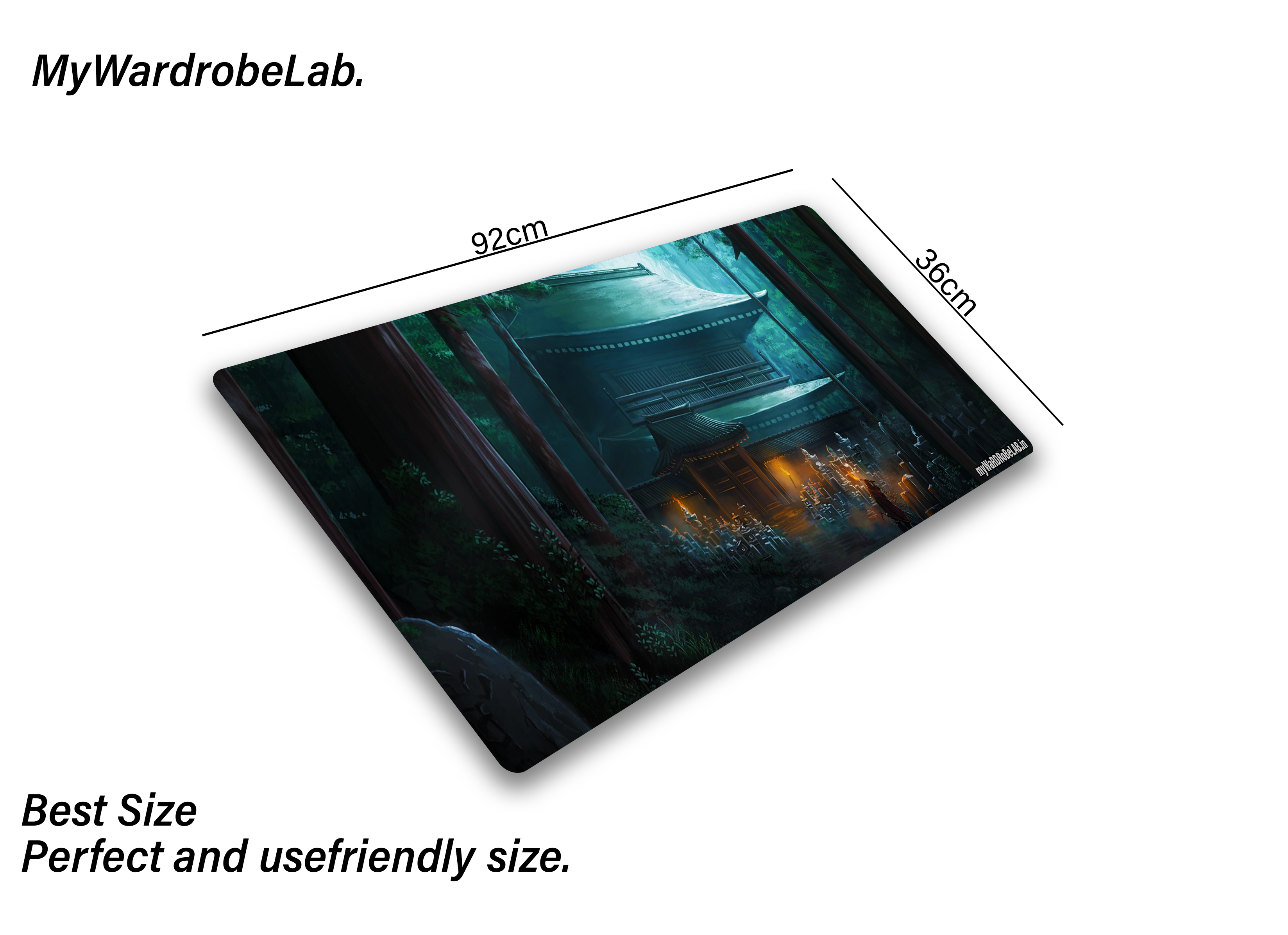 Cyberpunk Forest Gaming Mouse Pad – Extra Large, RGB-Ready, Non-Slip Surface"