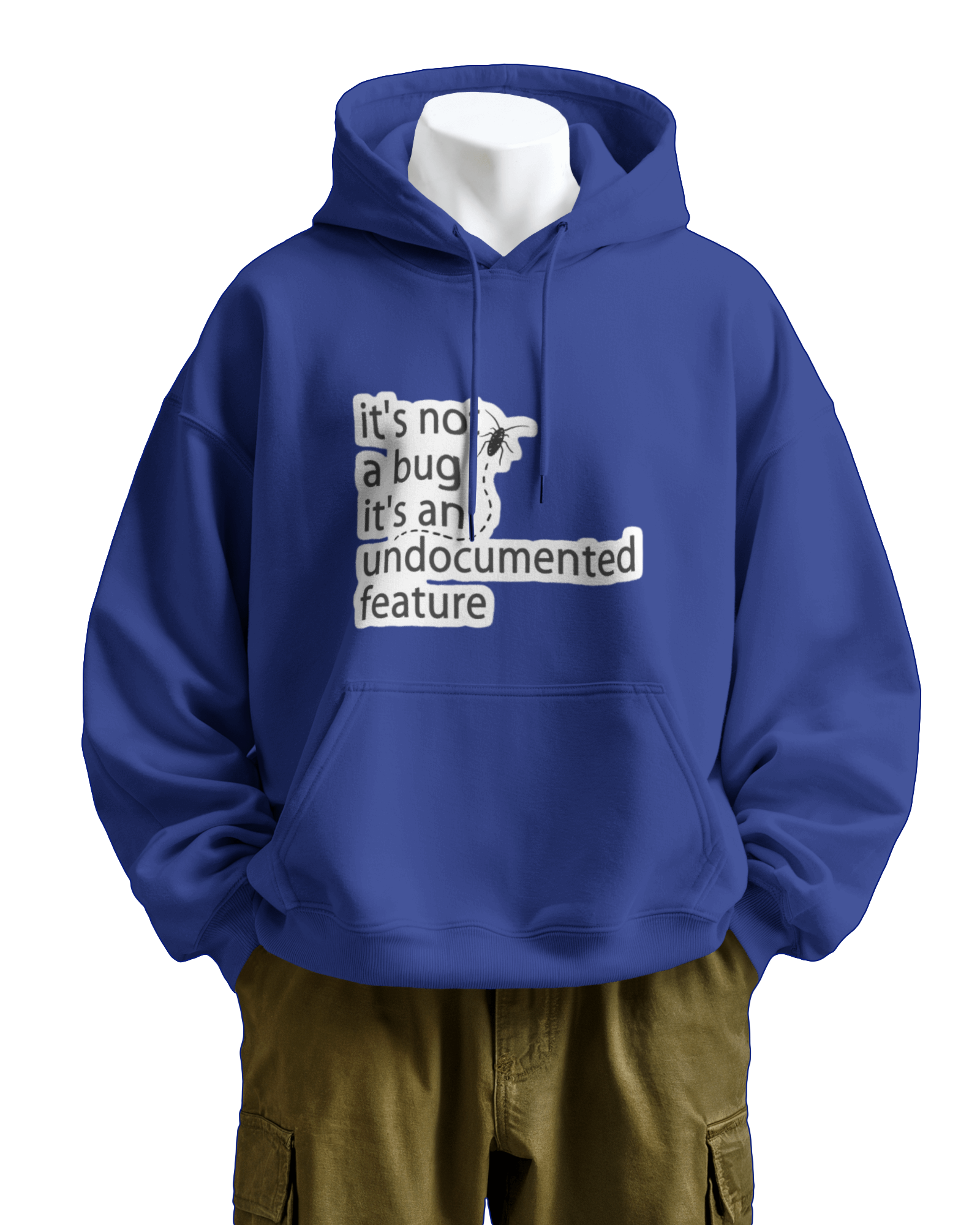 "It's Not a Bug, It's an Undocumented Feature" Black Hoodie 