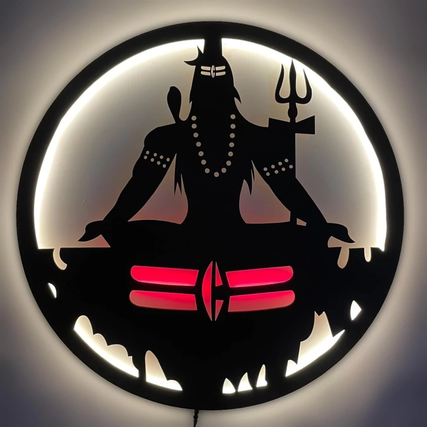 Mahadev Shiva LED Wall Art