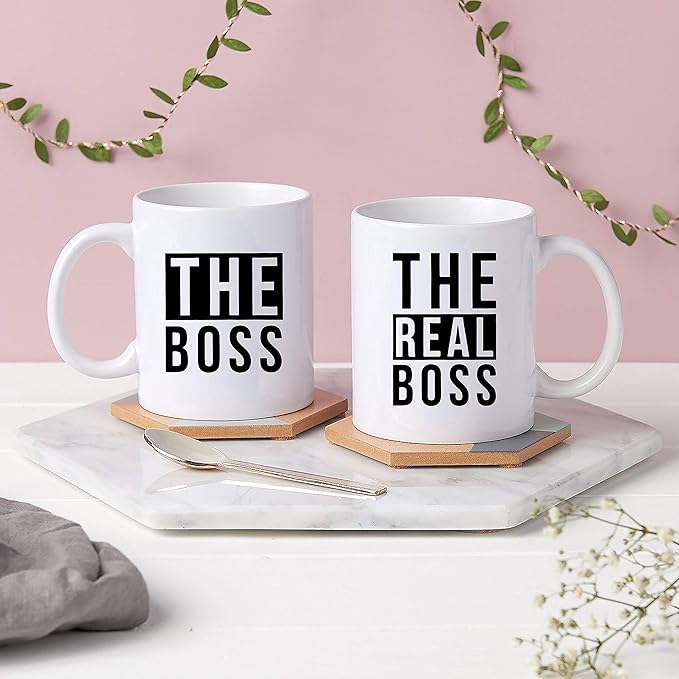 The Boss & The Real Boss – Couple Mug Set