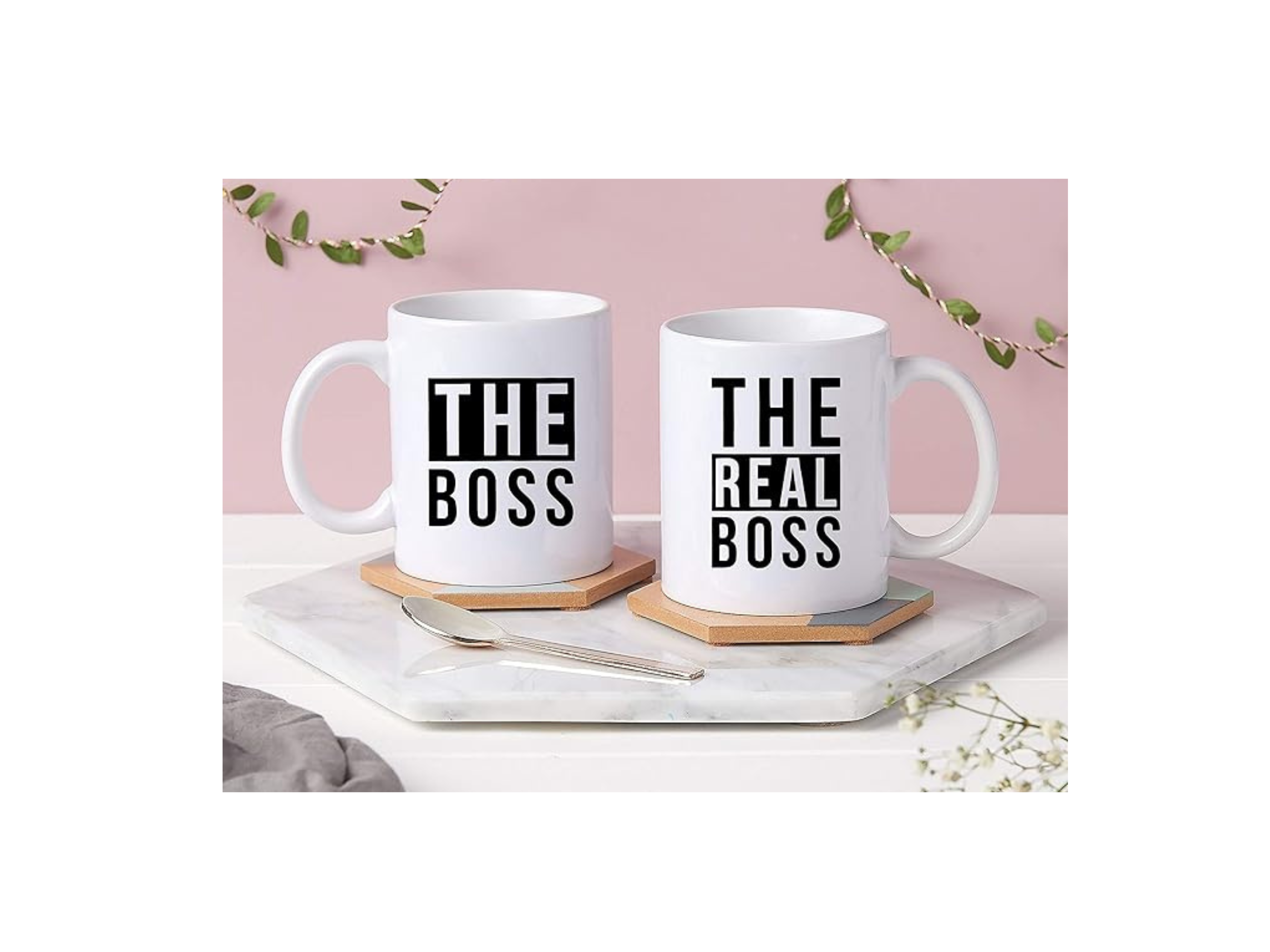 The Boss & The Real Boss – Couple Mug Set