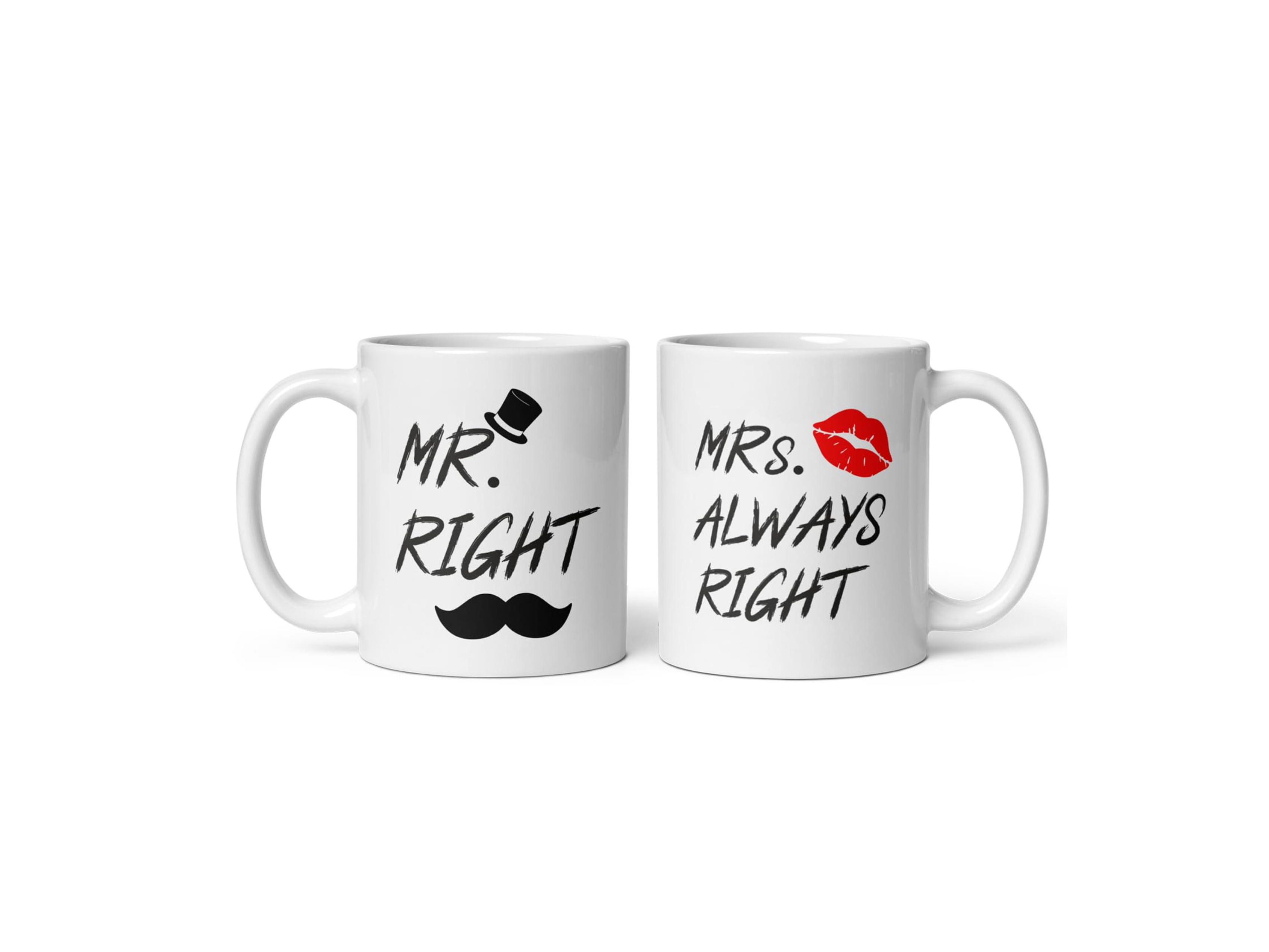 Mr. Right & Mrs. Always Right –  Couple Mug Set