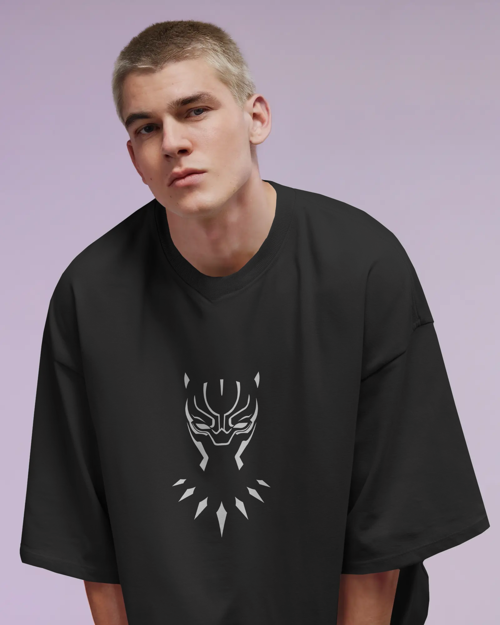 Black Panther Graphic Oversized T-Shirt 