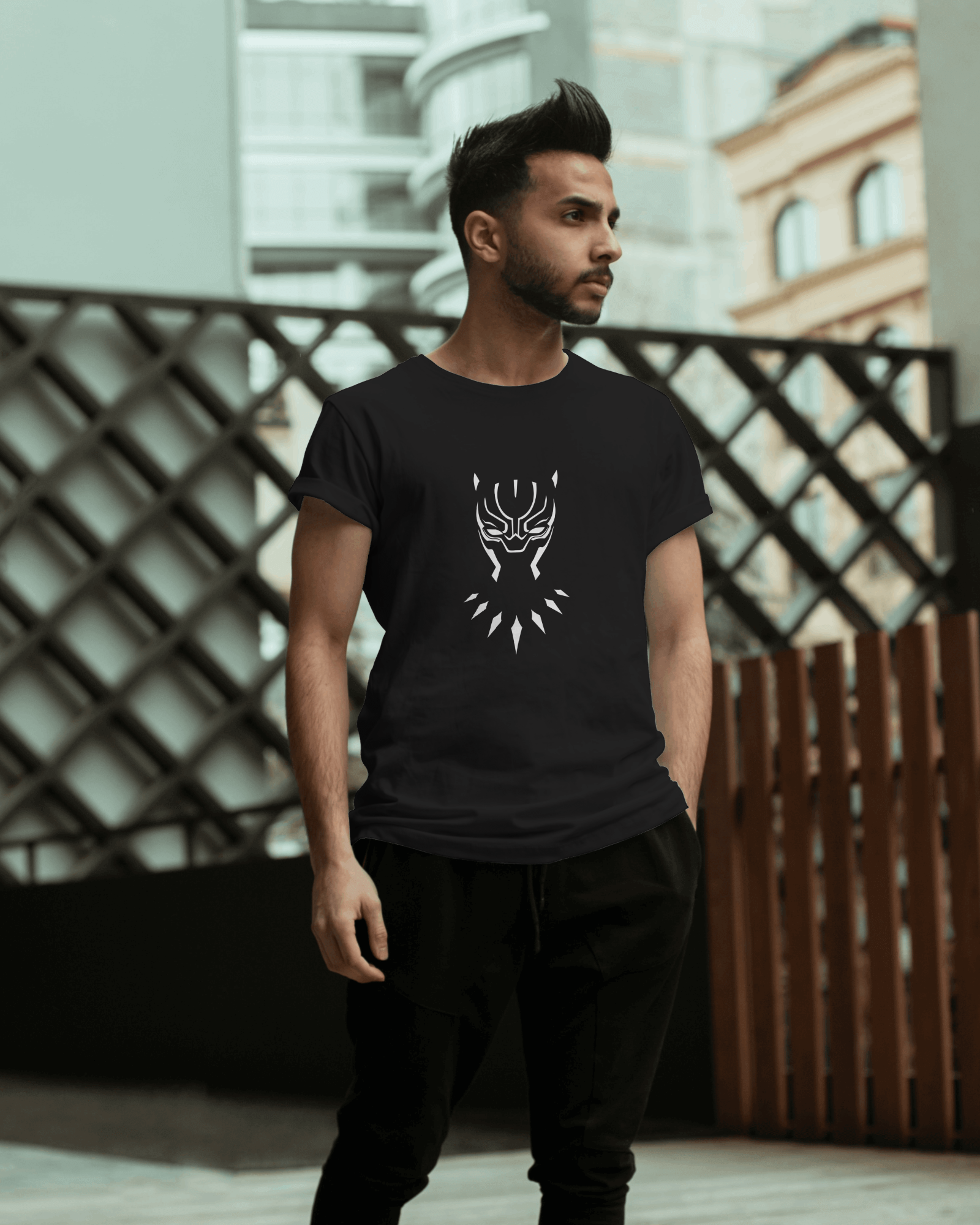 Black Panther Graphic Oversized T-Shirt 