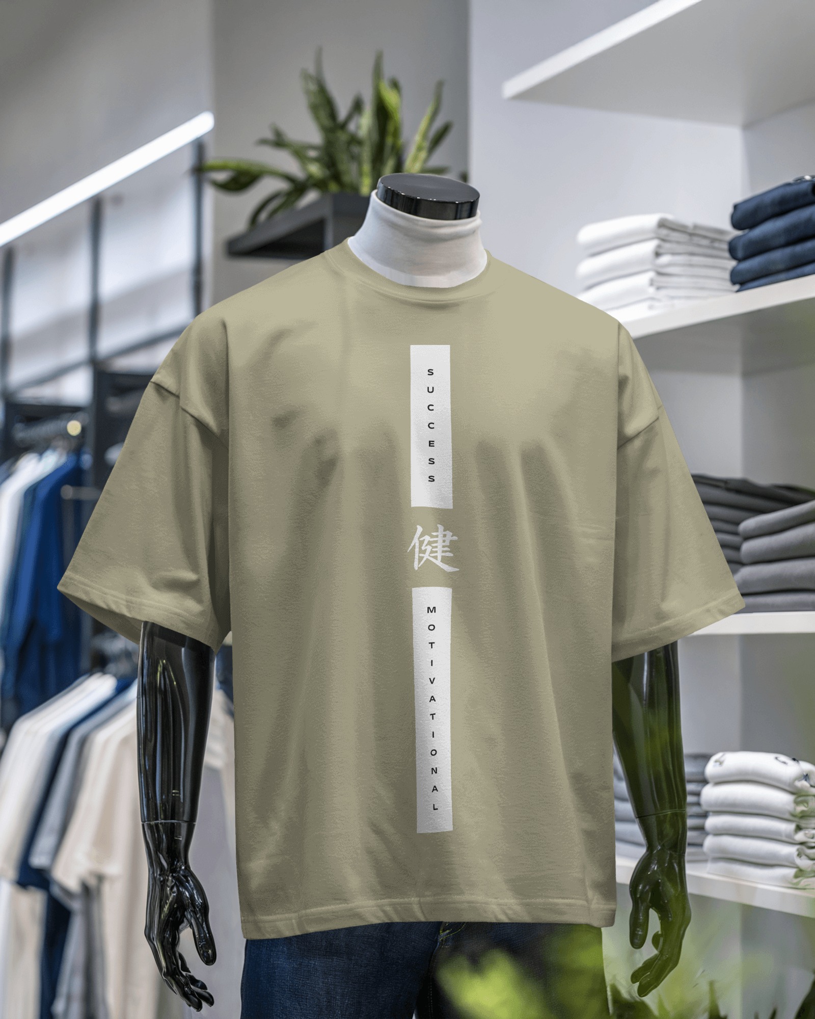 "Vertical Drive" Oversized Motivational T-Shirt