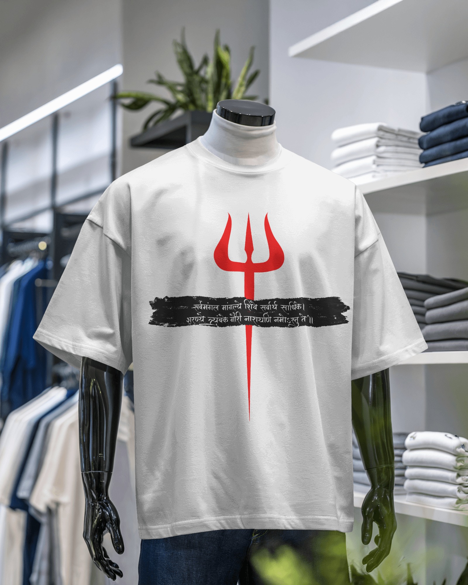 Mahadev Inspired Spiritual  Oversized T-Shirt Streetwear for Men