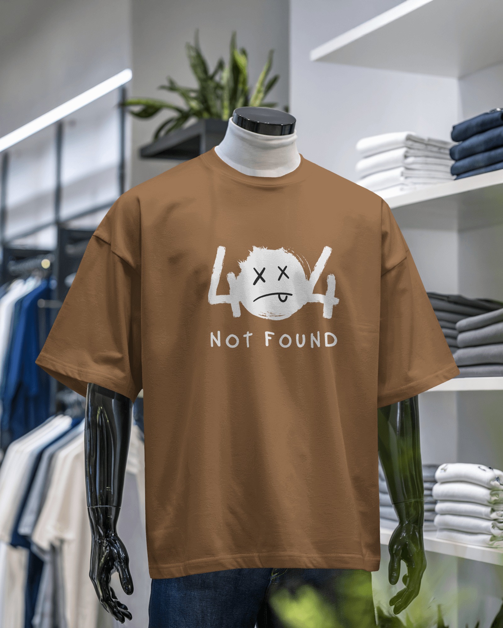 404 Not Found Oversized T-Shirt – Tech-Inspired Streetwear for Creators, Gamers & Geeks