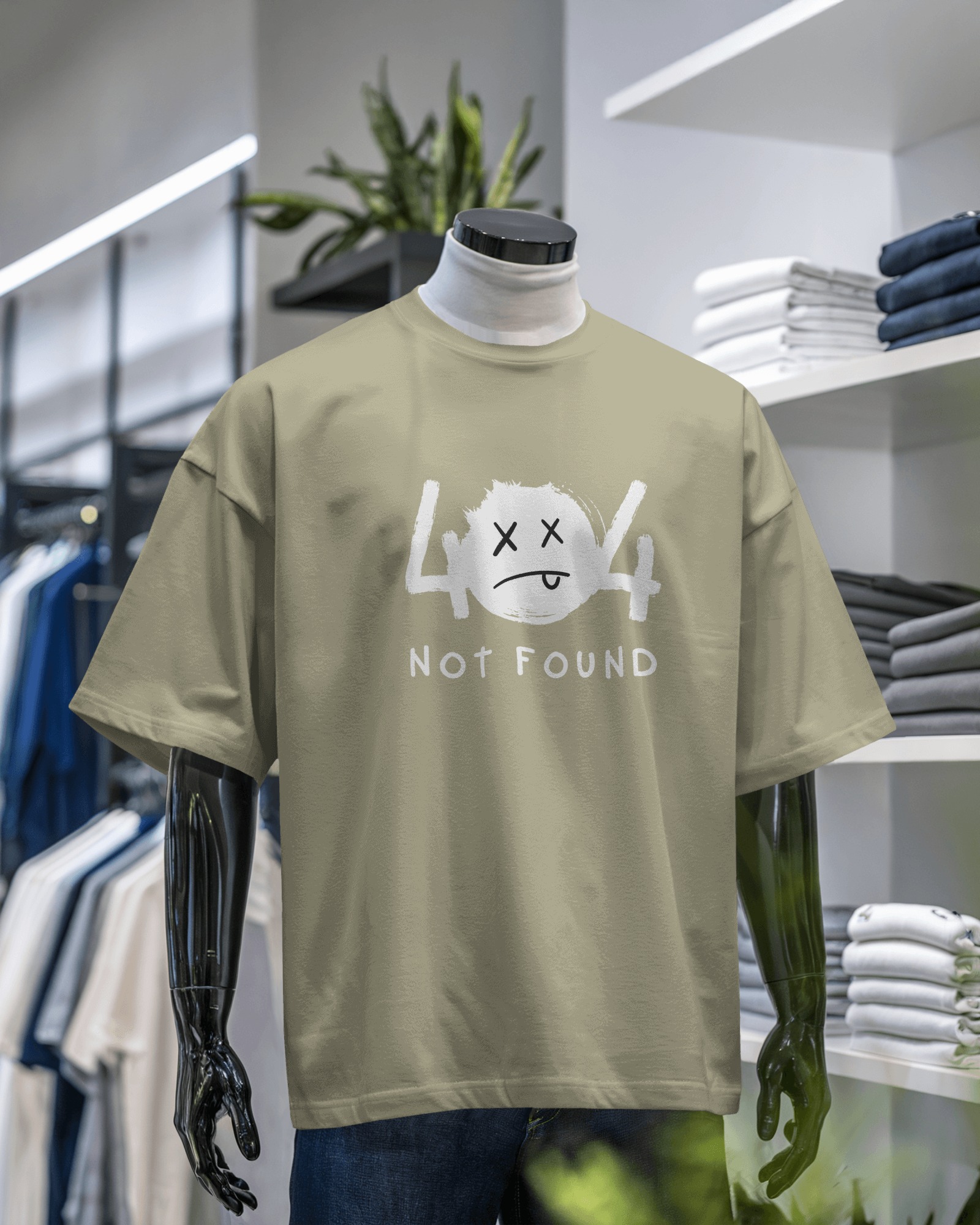 404 Not Found Oversized T-Shirt – Tech-Inspired Streetwear for Creators, Gamers & Geeks