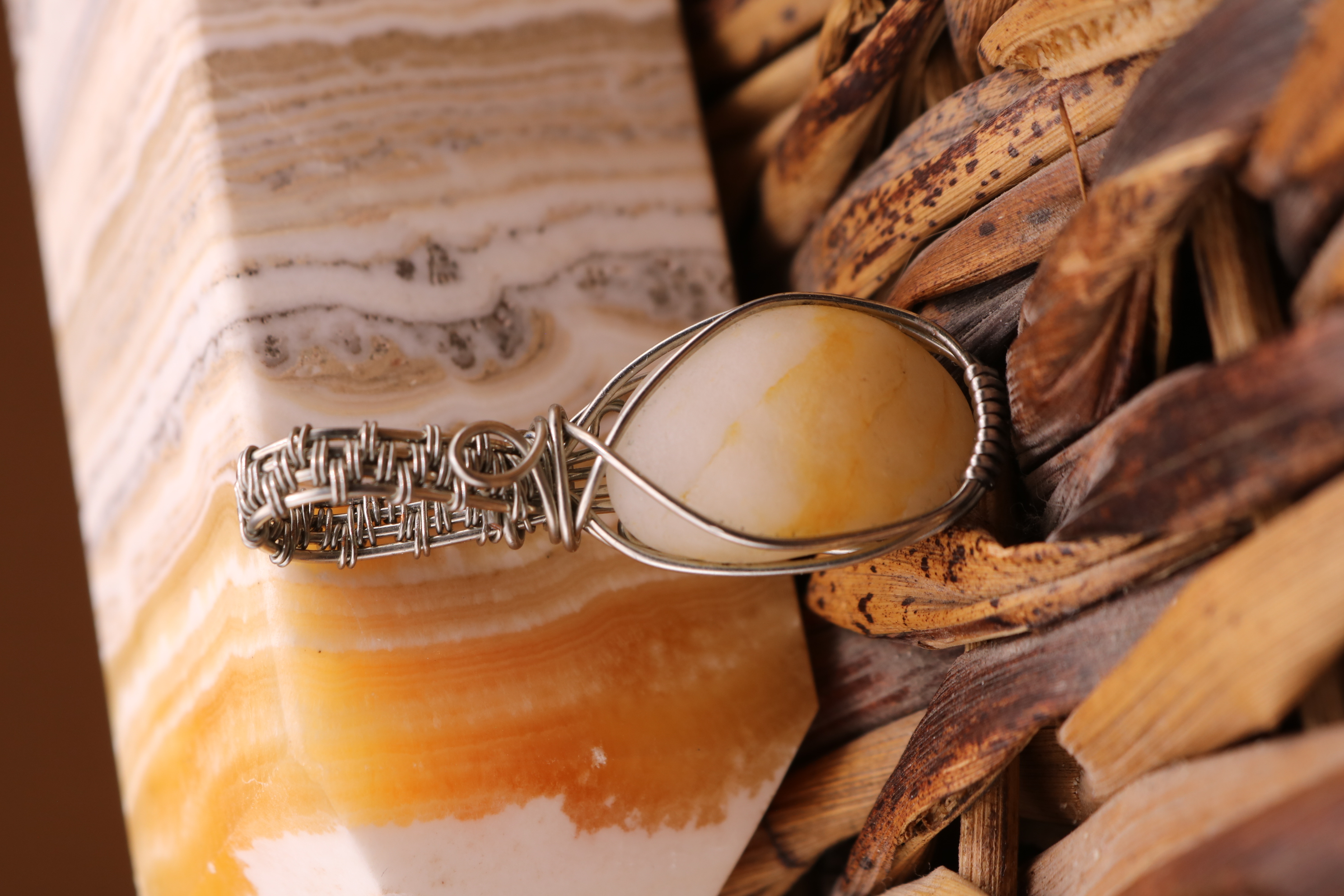 Silver Wire Wrapped Utah Quartz Crystal Necklace Pendant