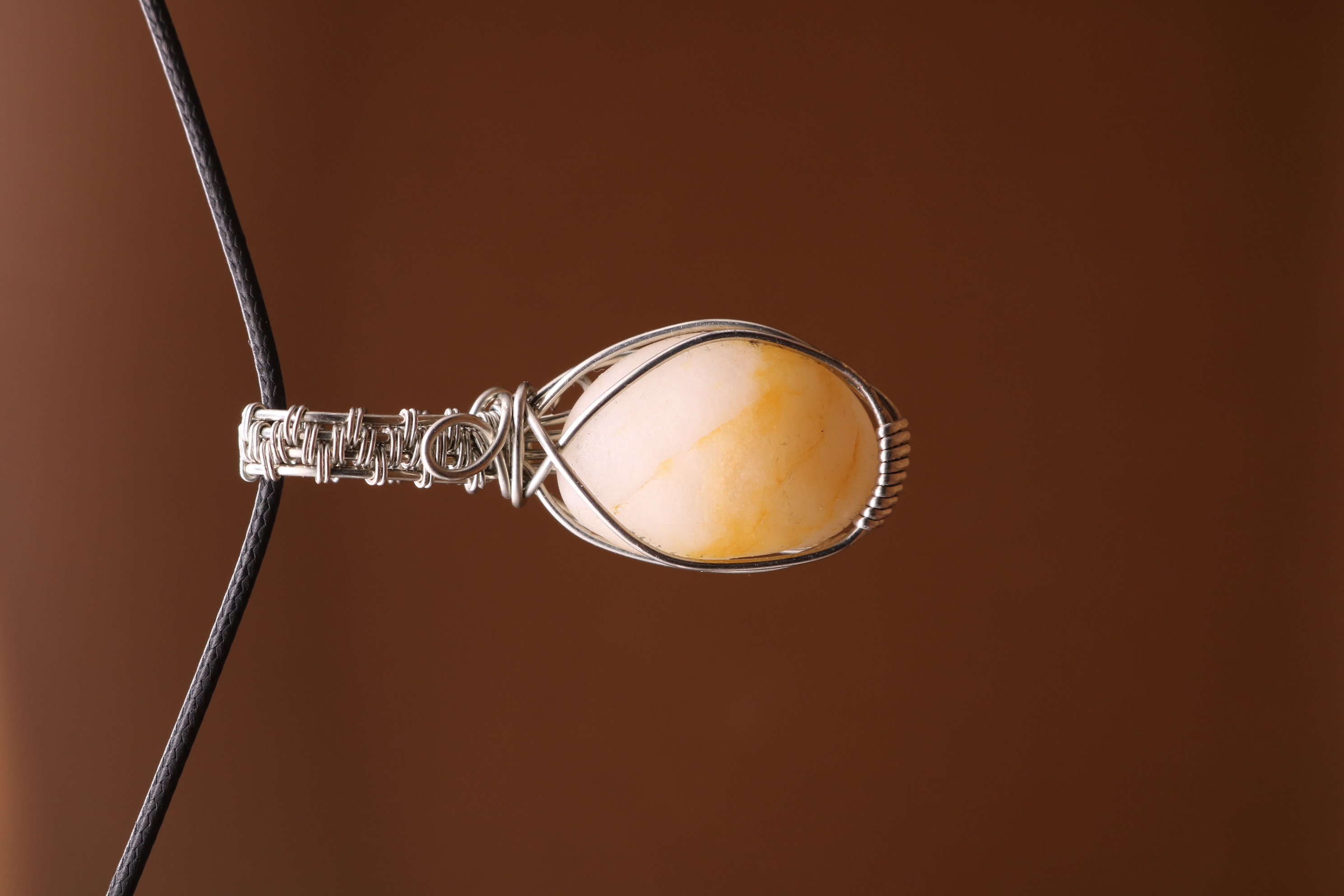 Silver Wire Wrapped Utah Quartz Crystal Necklace Pendant