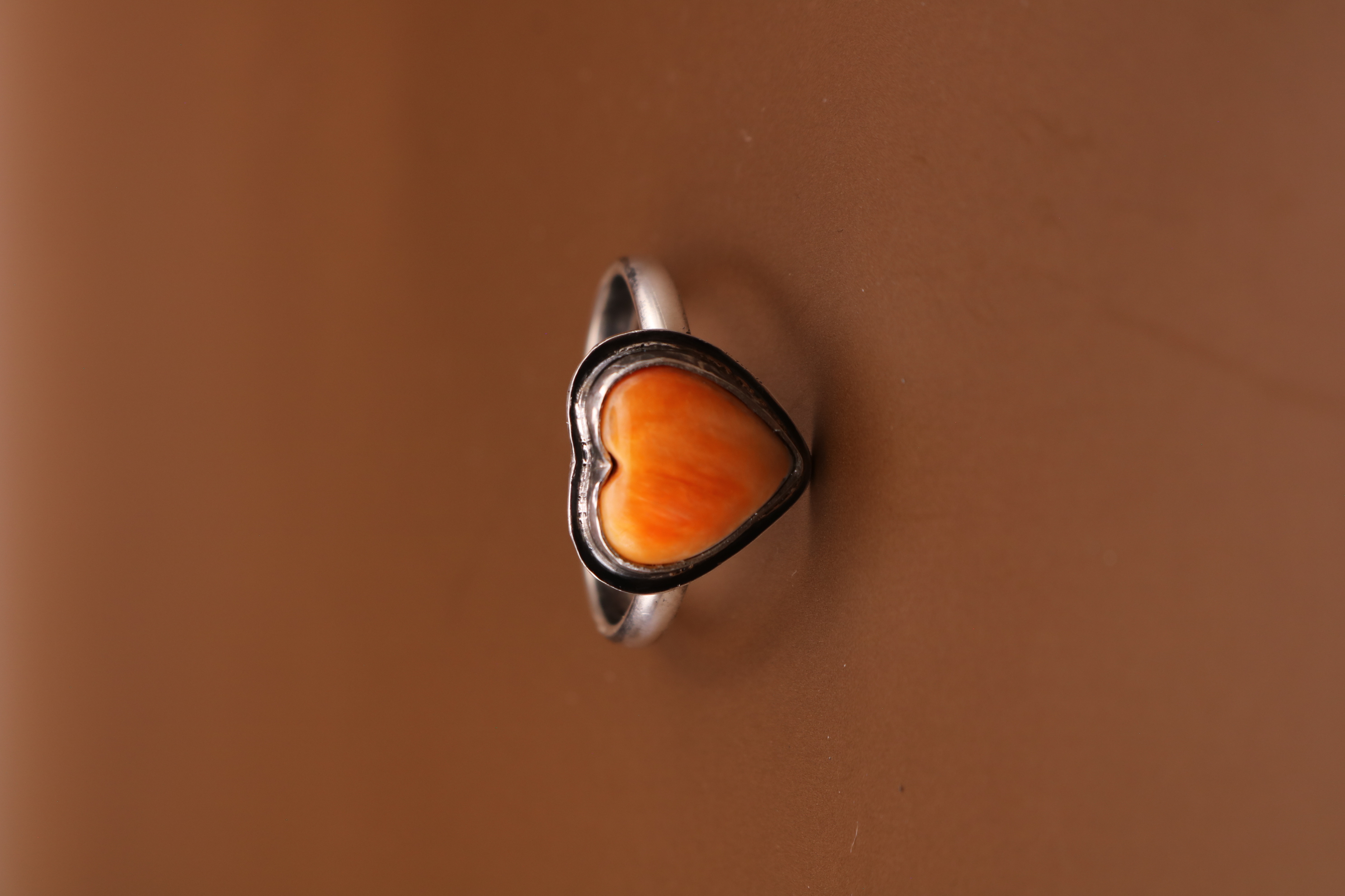 Silversmithed Spiny Oyster Ring Size 7.5