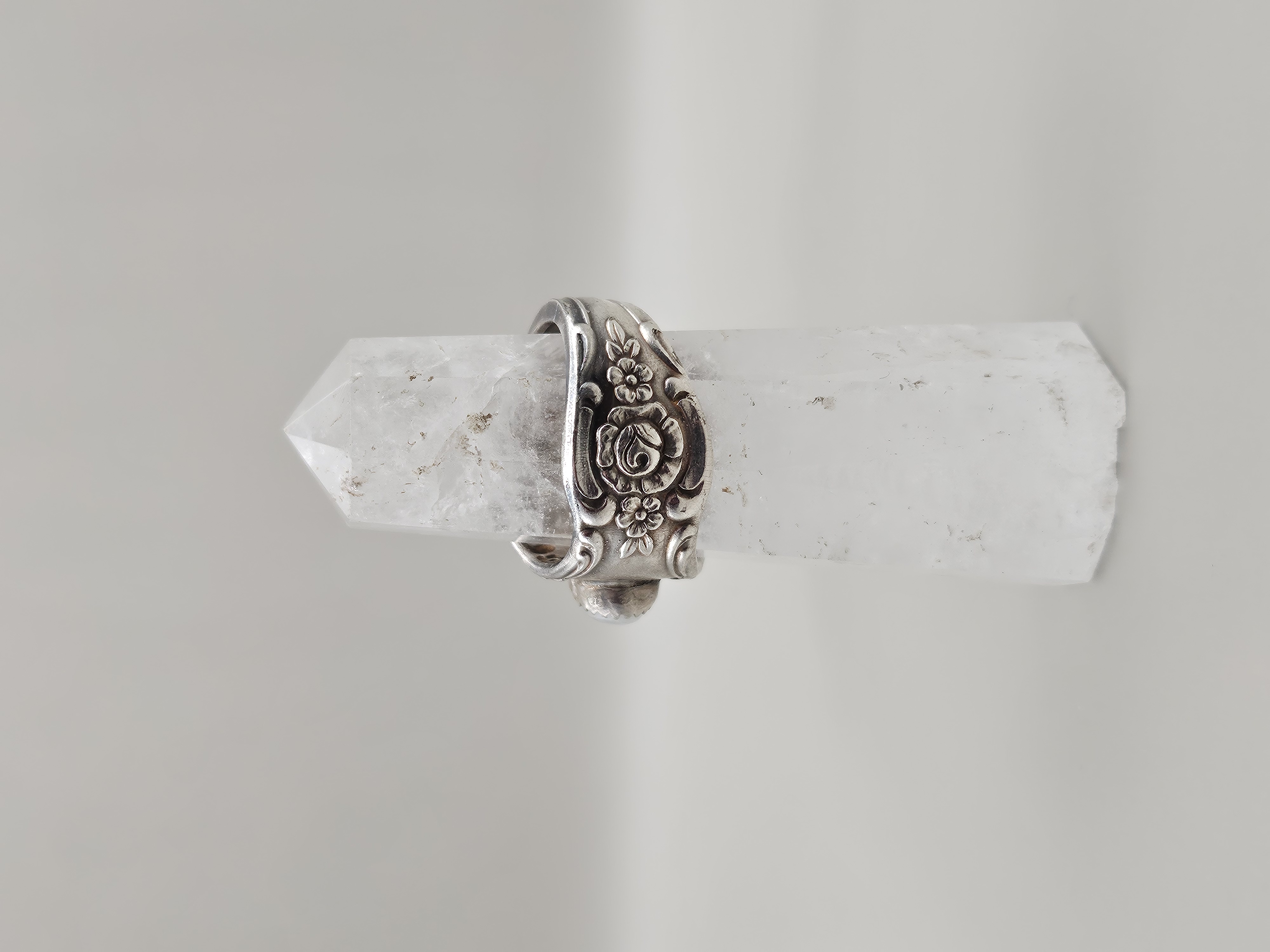 Spoon Ring with Moonstone Size 8